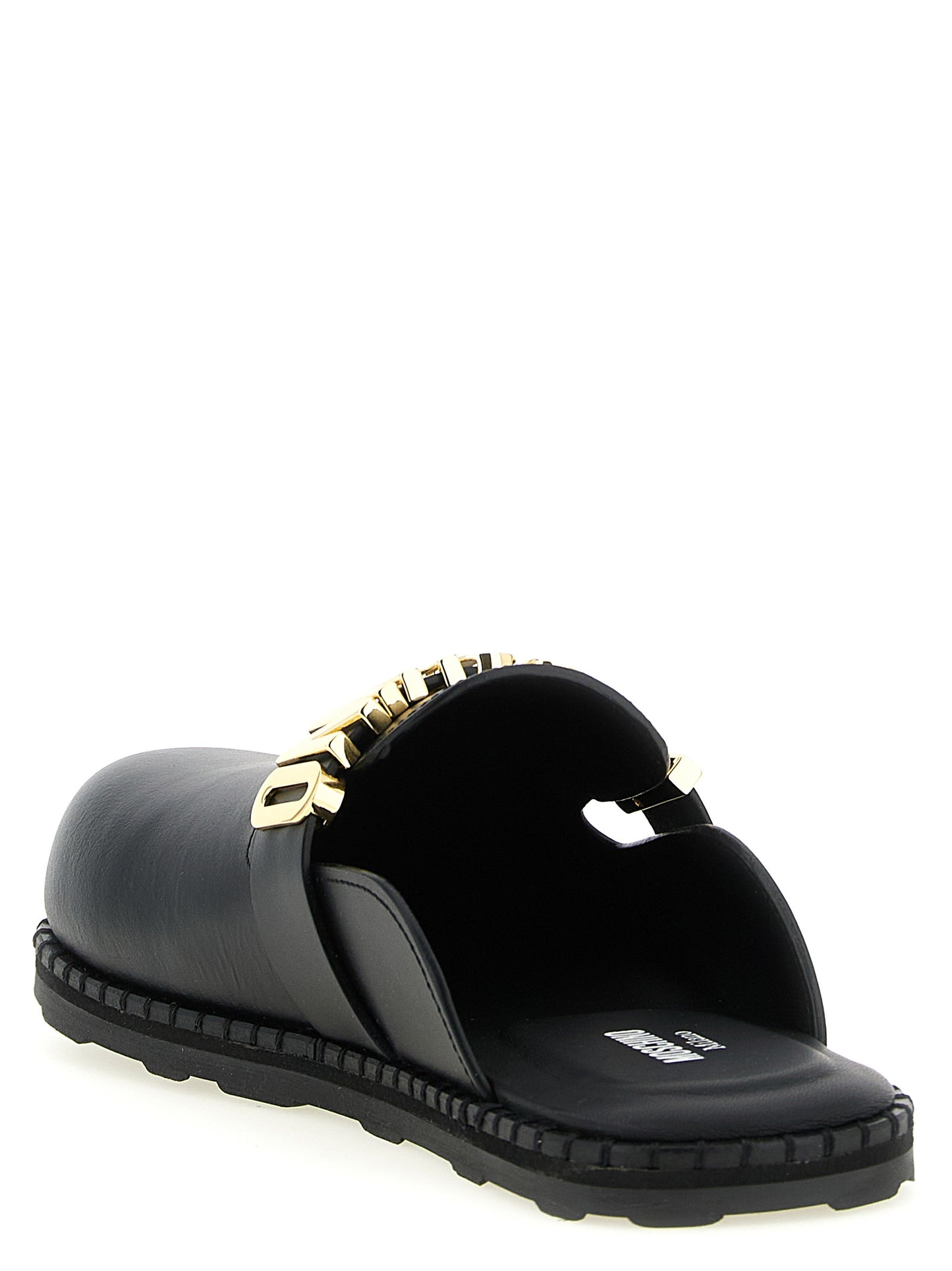 Moschino Women Leather Sabots MOSCHINO