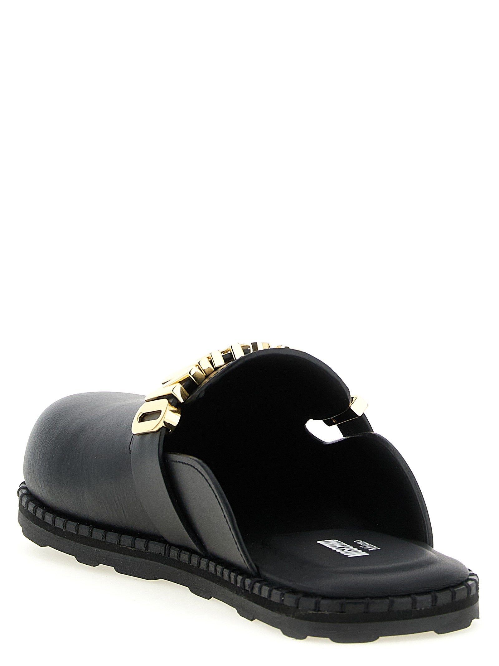 Moschino Women Leather Sabots MOSCHINO