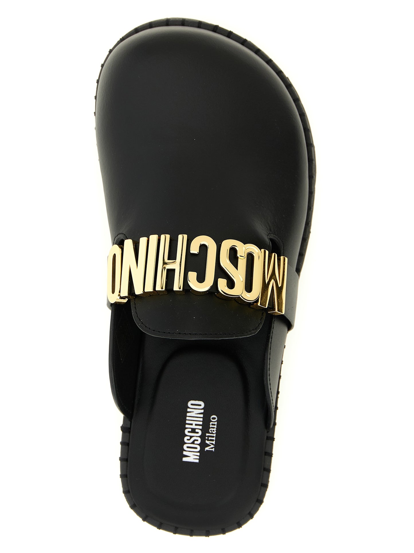 Moschino Women Leather Sabots MOSCHINO