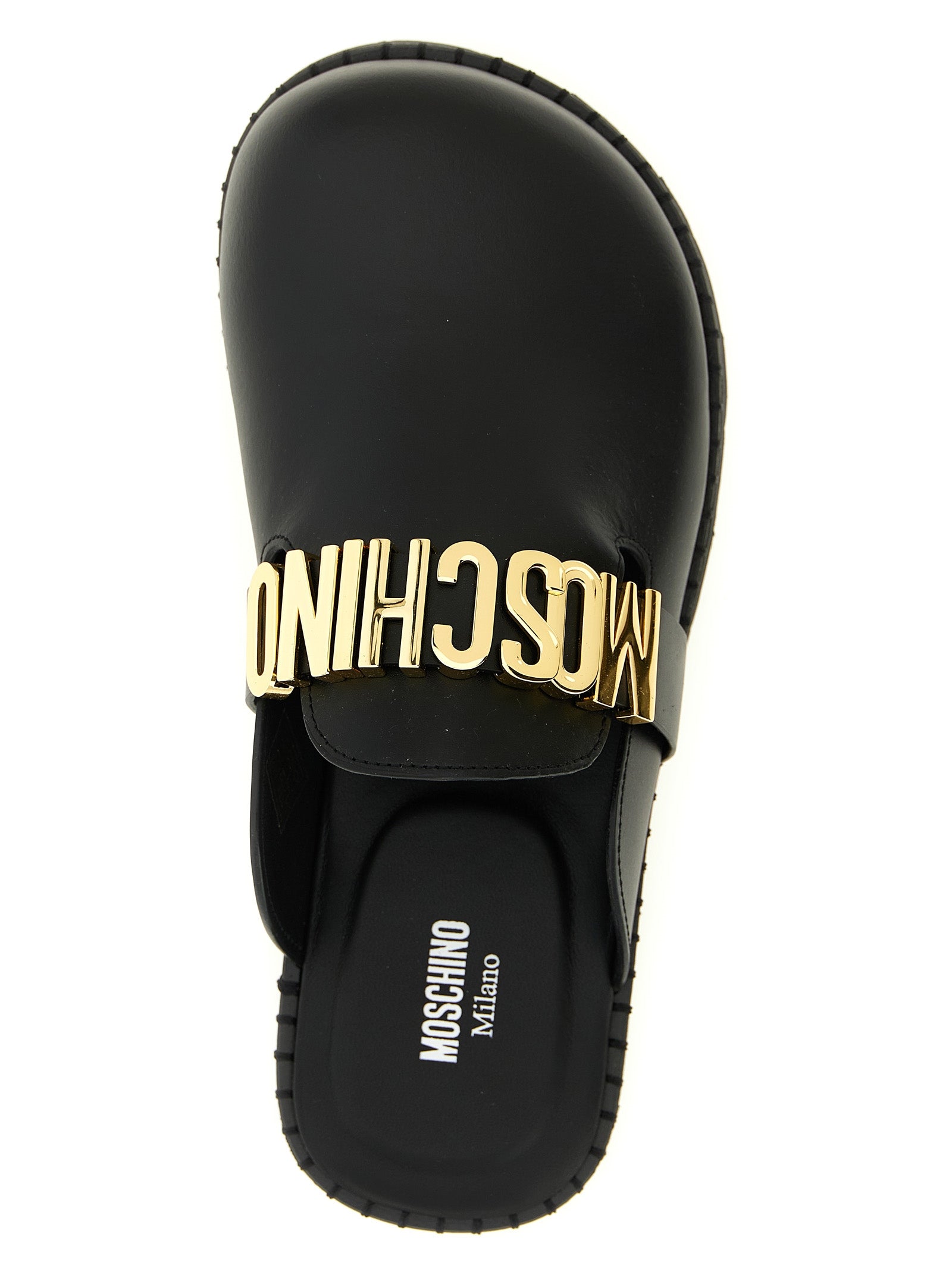 Moschino Women Leather Sabots MOSCHINO