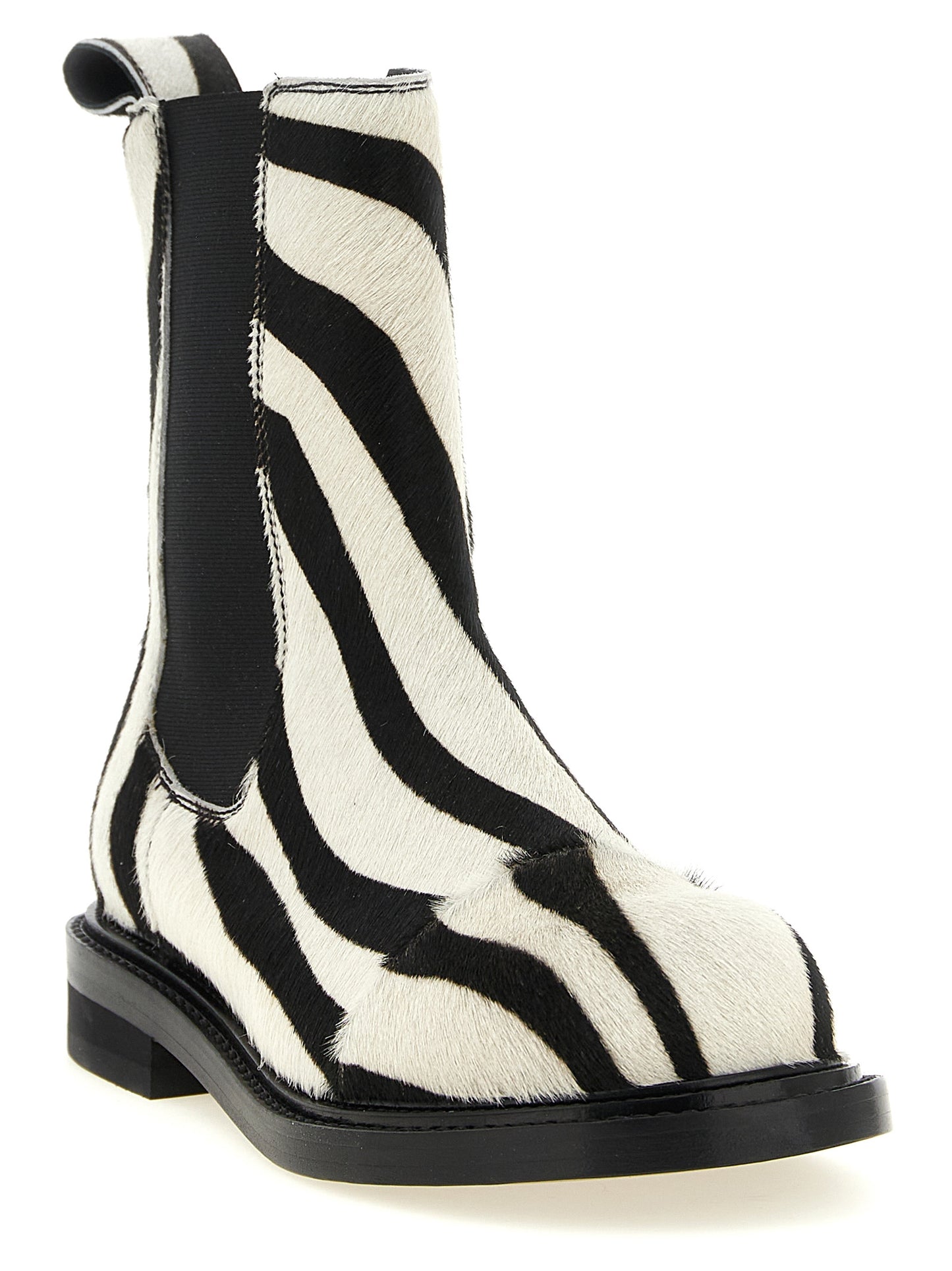Moschino Women Zebra Pony Ankle Boots MOSCHINO
