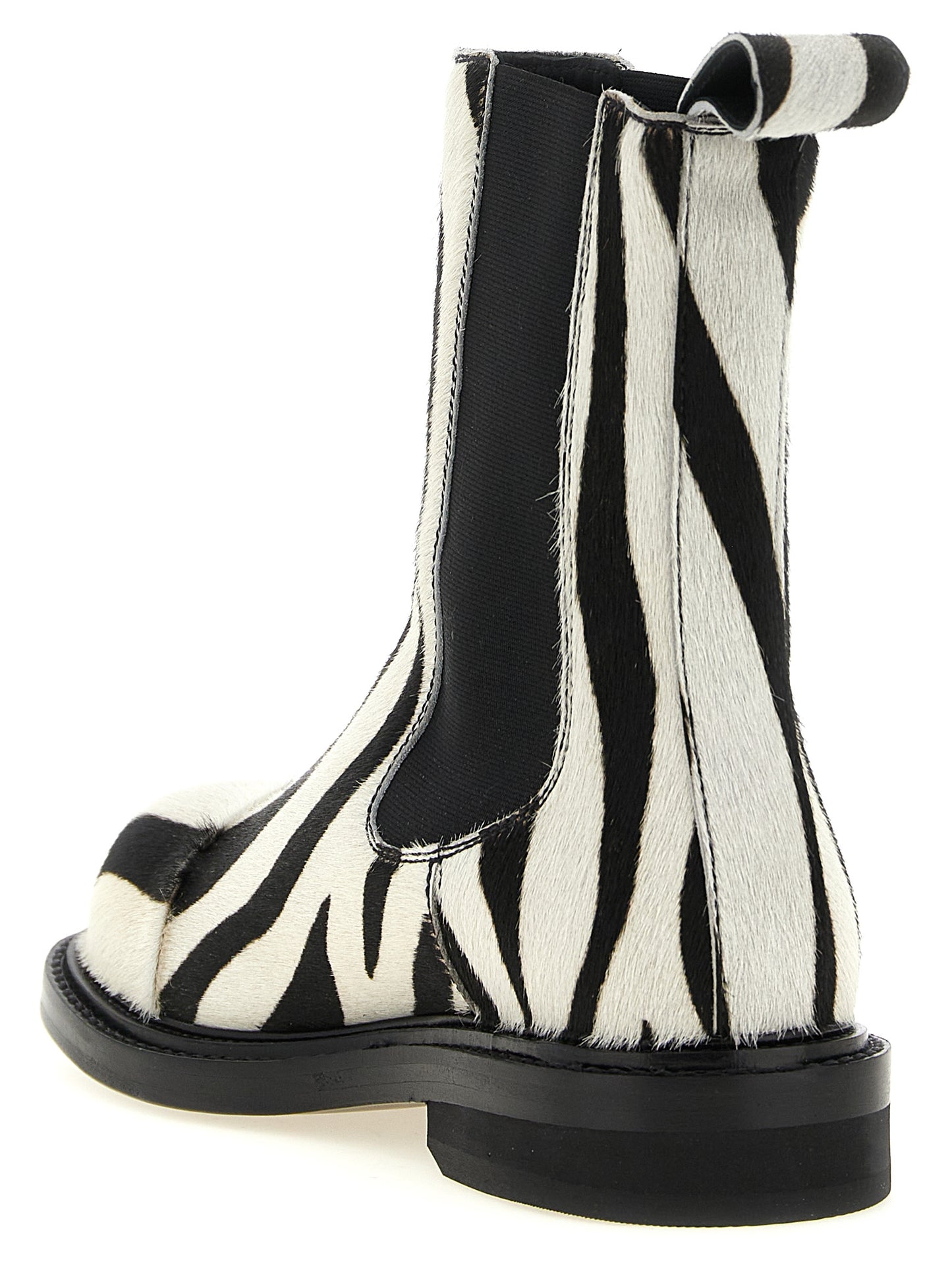 Moschino Women Zebra Pony Ankle Boots MOSCHINO