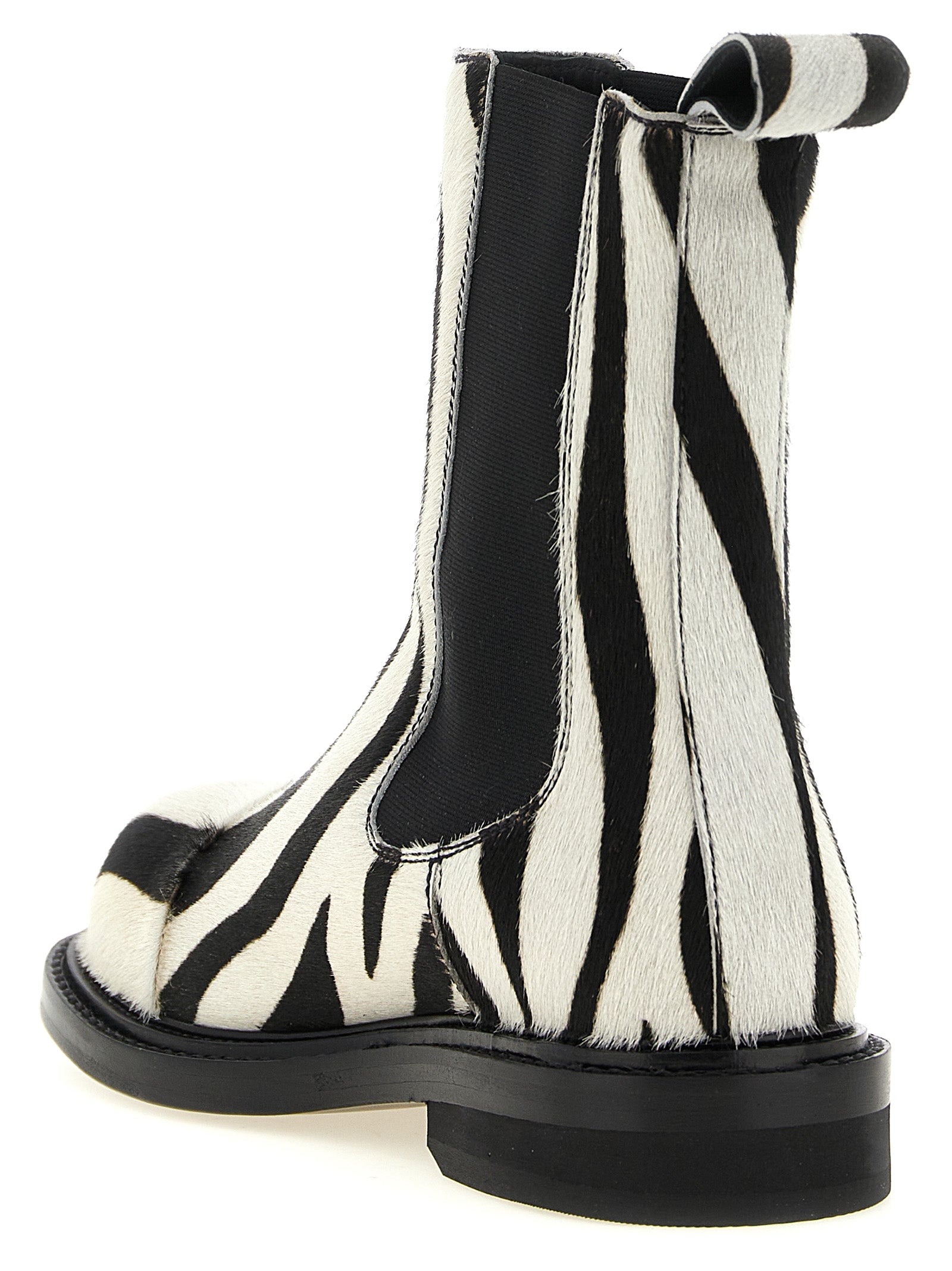 Moschino Women Zebra Pony Ankle Boots MOSCHINO