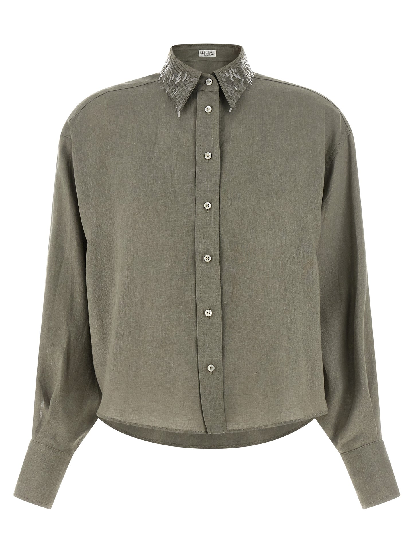 Brunello Cucinelli Women Sequin Collar Shirt BRUNELLO CUCINELLI
