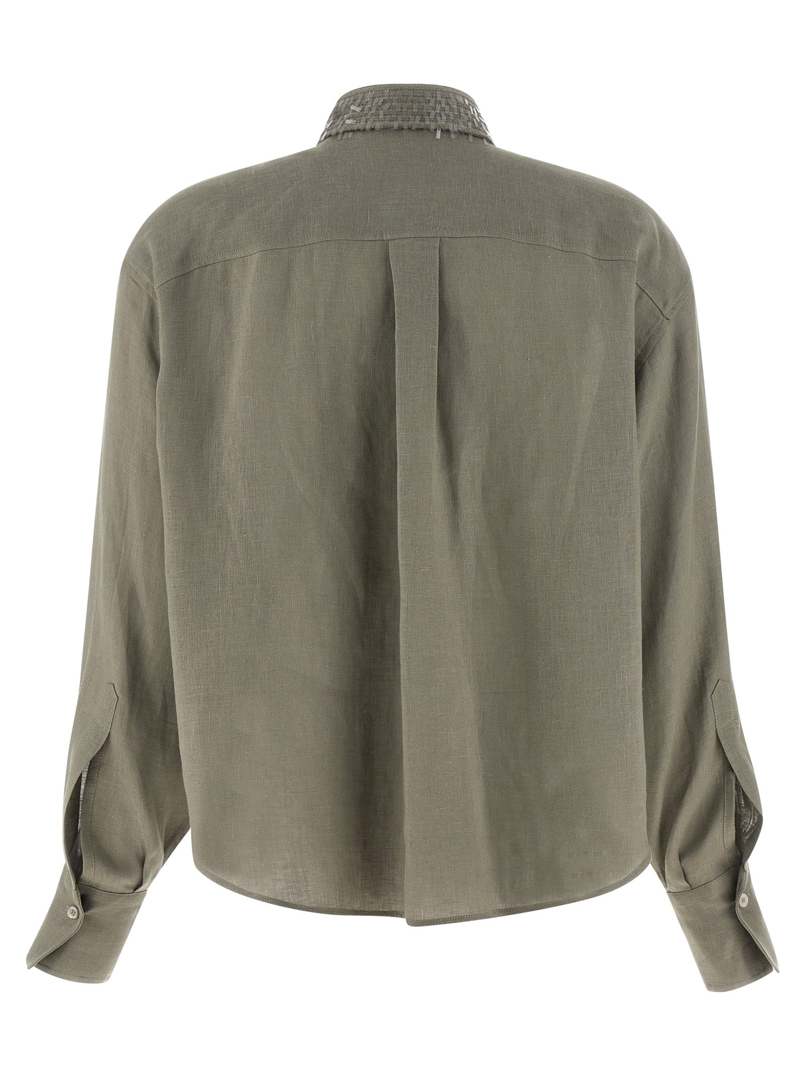 Brunello Cucinelli Women Sequin Collar Shirt BRUNELLO CUCINELLI