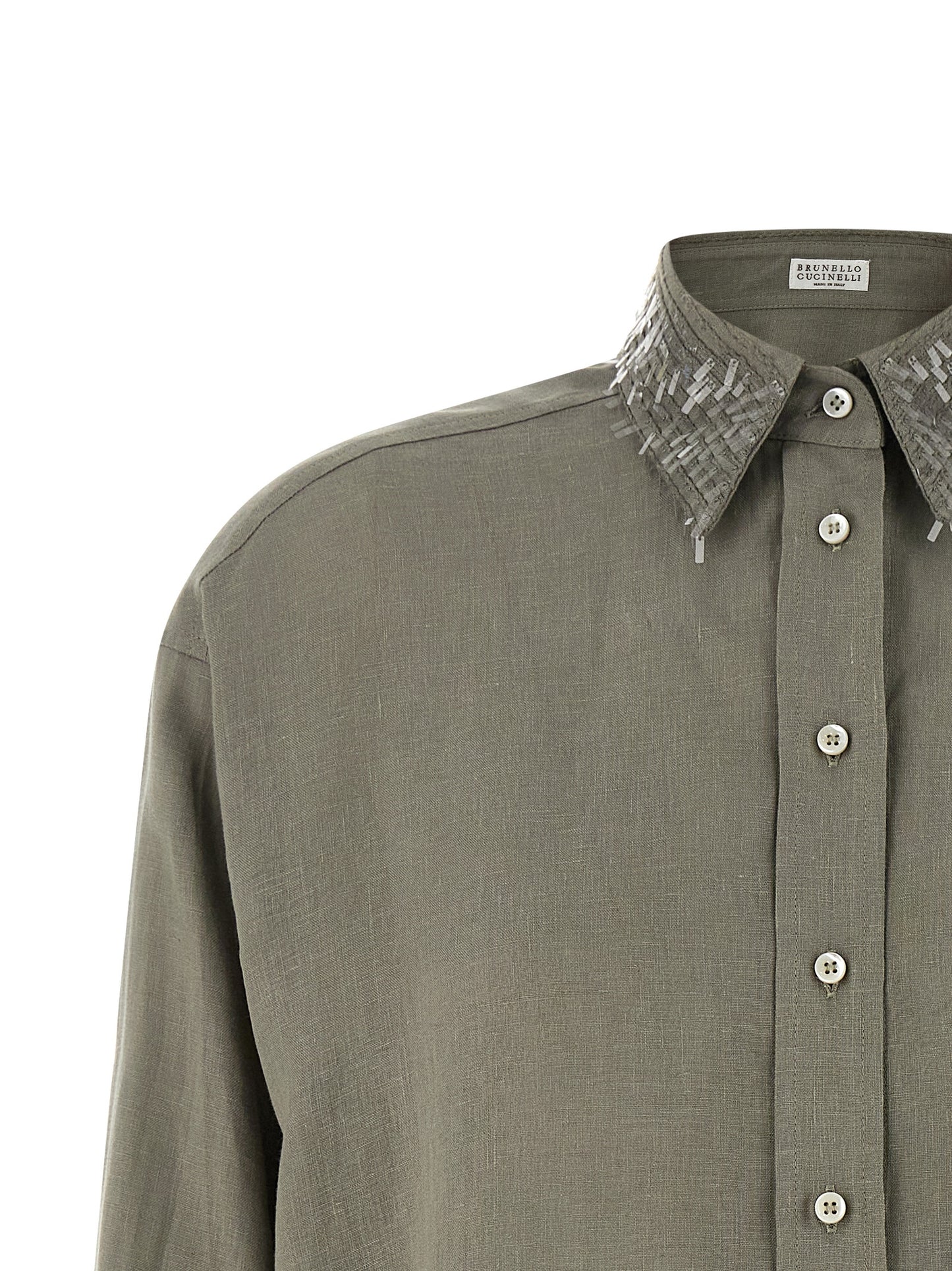 Brunello Cucinelli Women Sequin Collar Shirt BRUNELLO CUCINELLI
