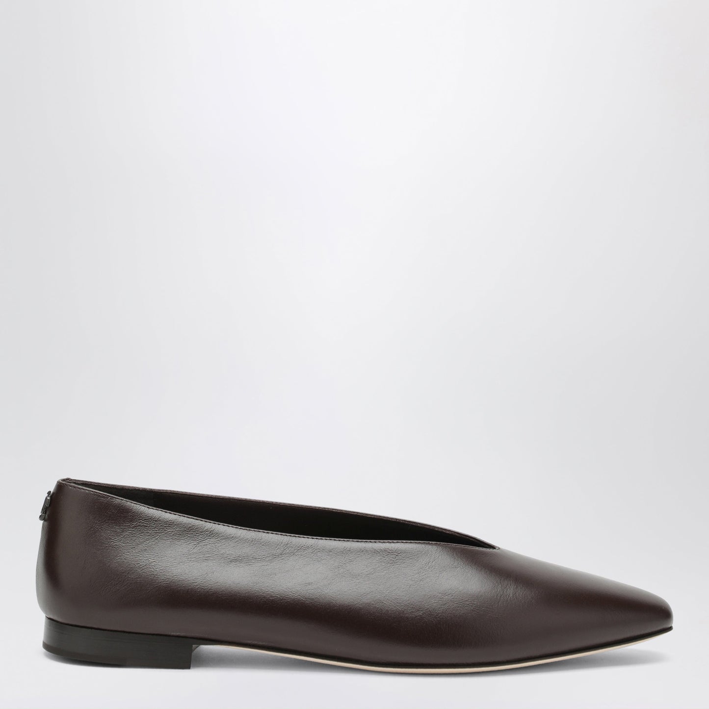 Jimmy Choo Chocolate Leather Margot Ballet Flats Women JIMMY CHOO