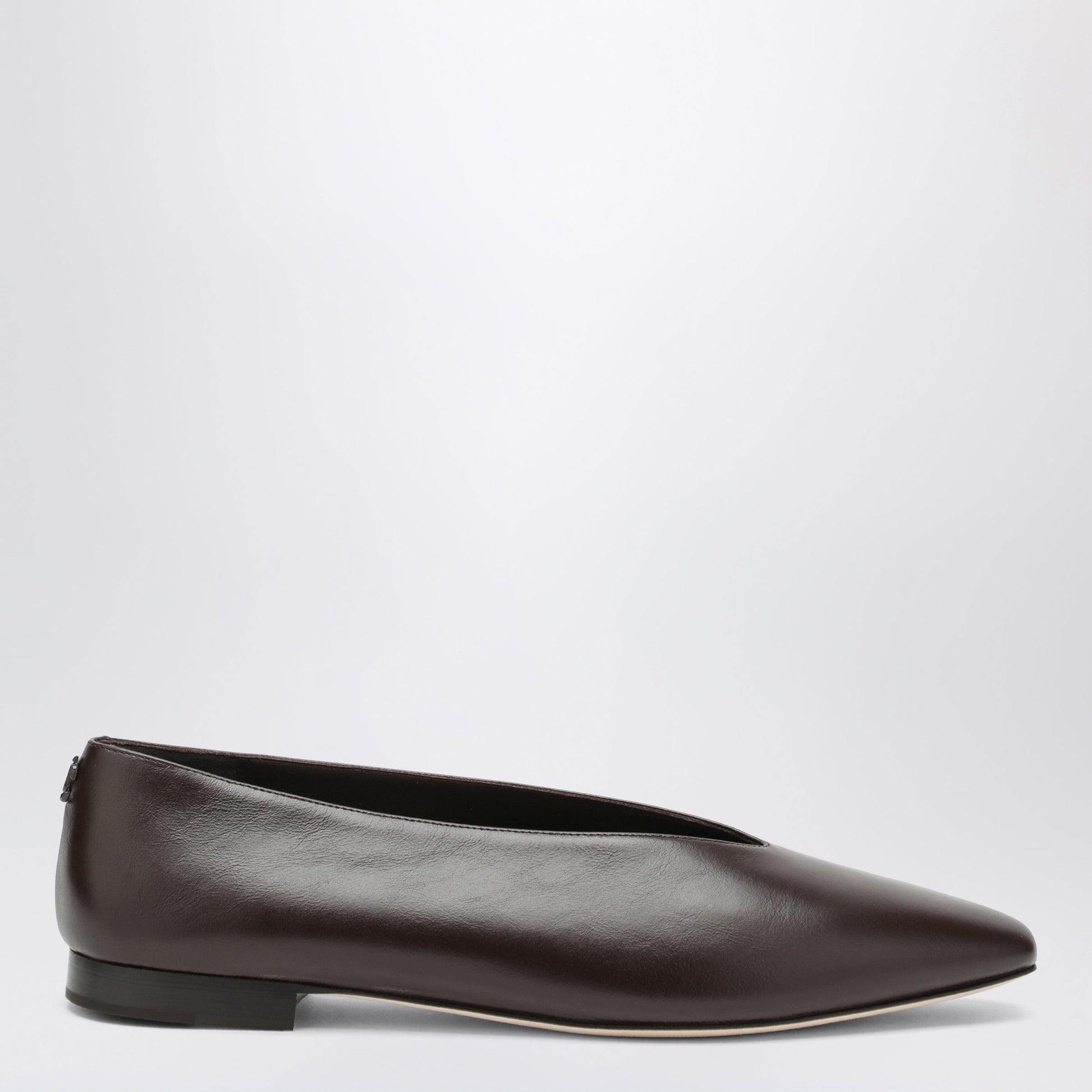Jimmy Choo Chocolate Leather Margot Ballet Flats Women JIMMY CHOO