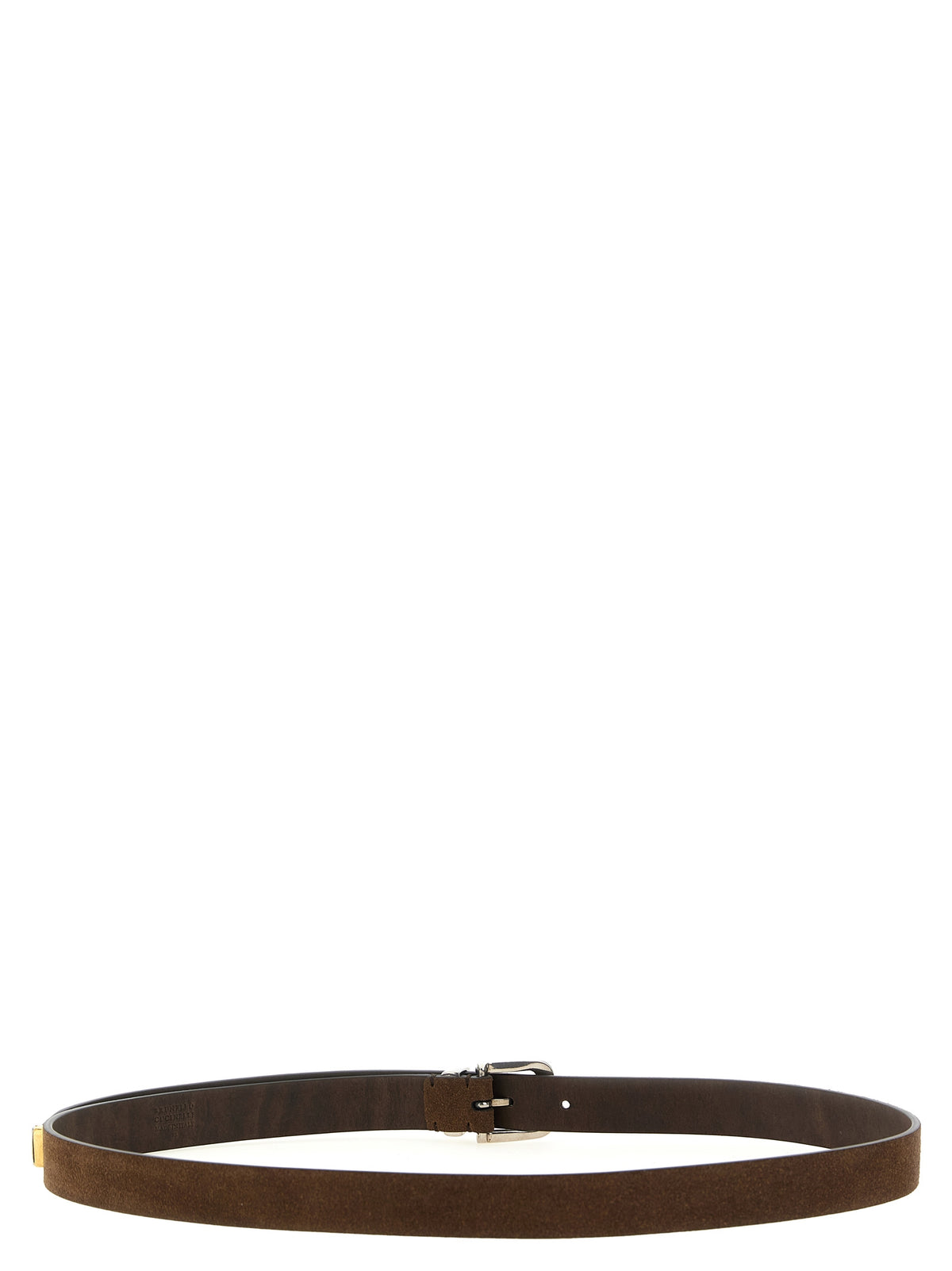 Brunello Cucinelli Men Inverted Leather Belt BRUNELLO CUCINELLI