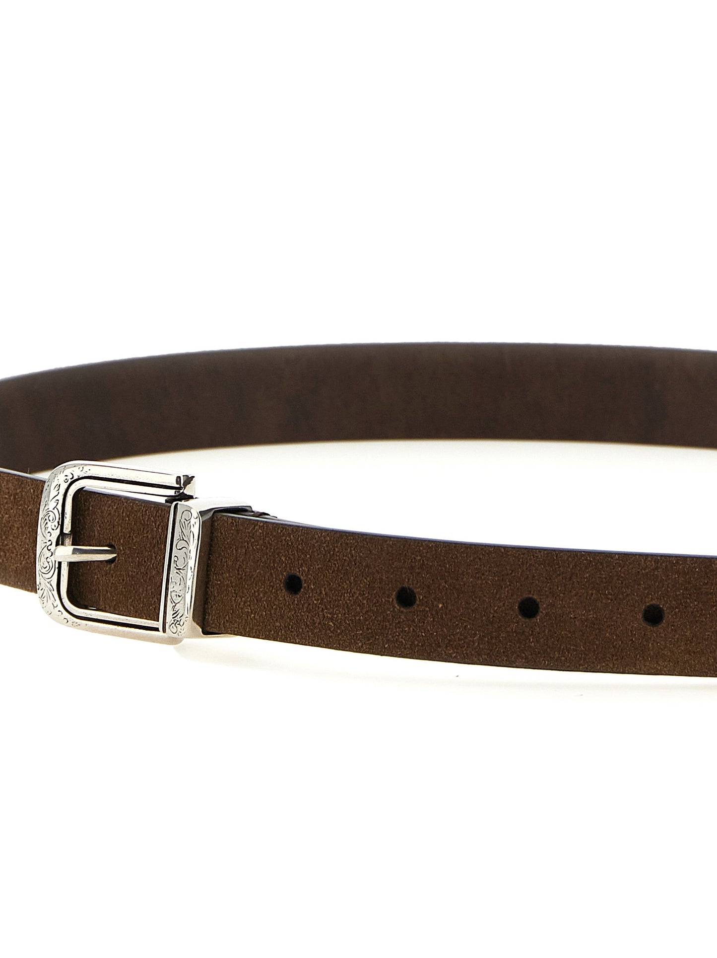 Brunello Cucinelli Men Inverted Leather Belt BRUNELLO CUCINELLI