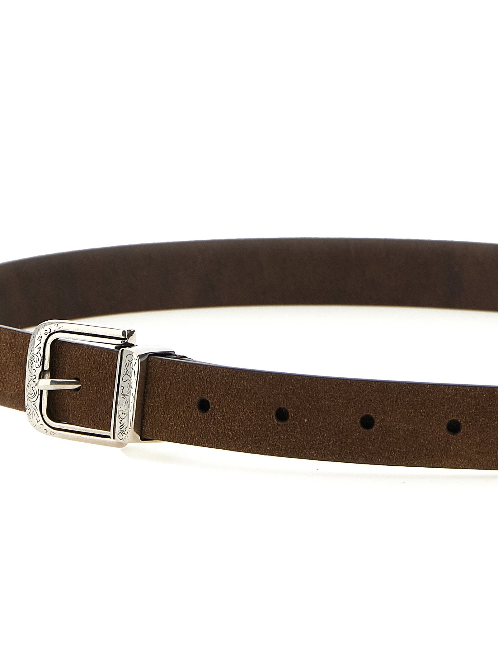 Brunello Cucinelli Men Inverted Leather Belt BRUNELLO CUCINELLI