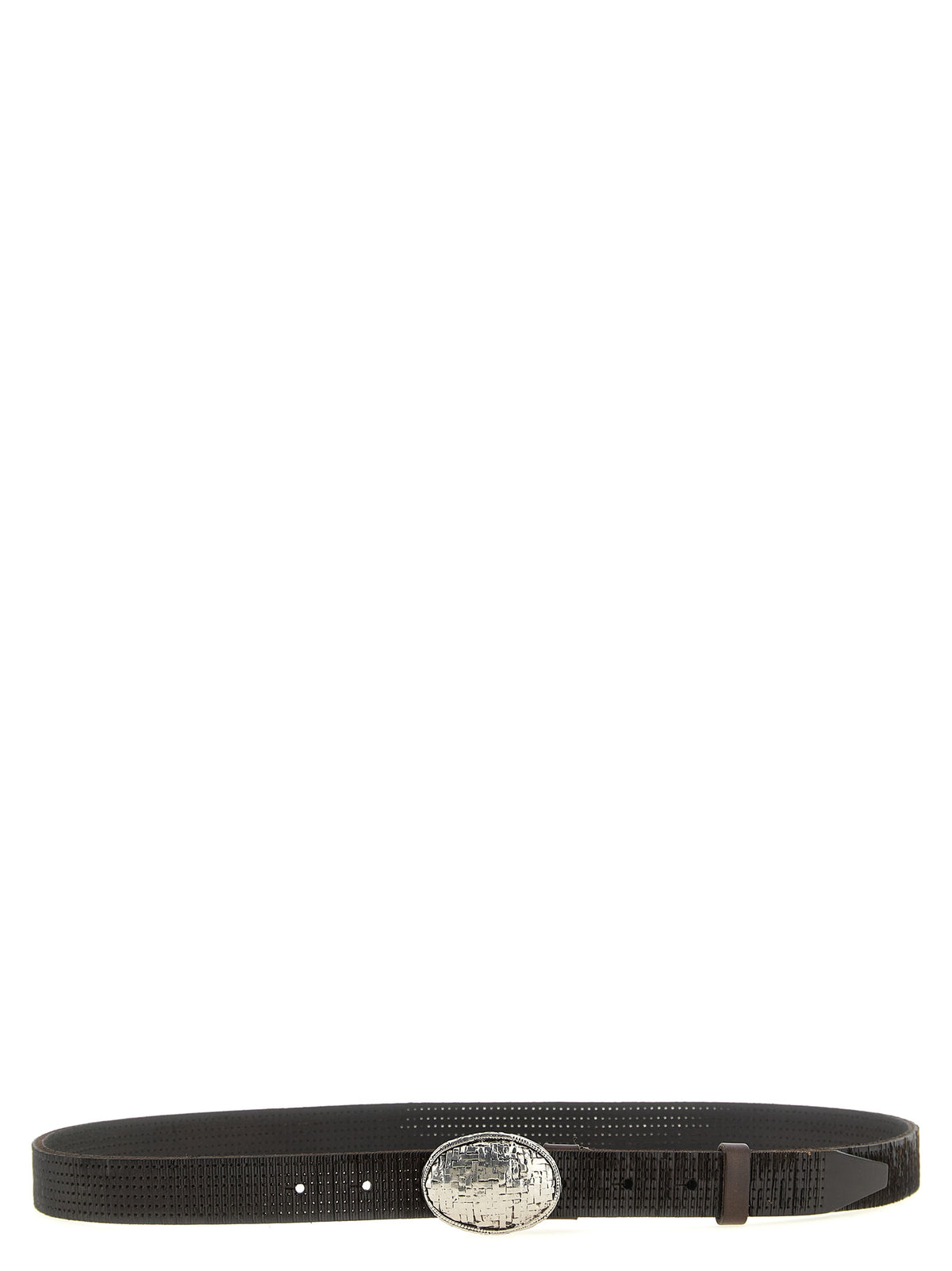 Brunello Cucinelli Men 'Texture' Leather Belt BRUNELLO CUCINELLI