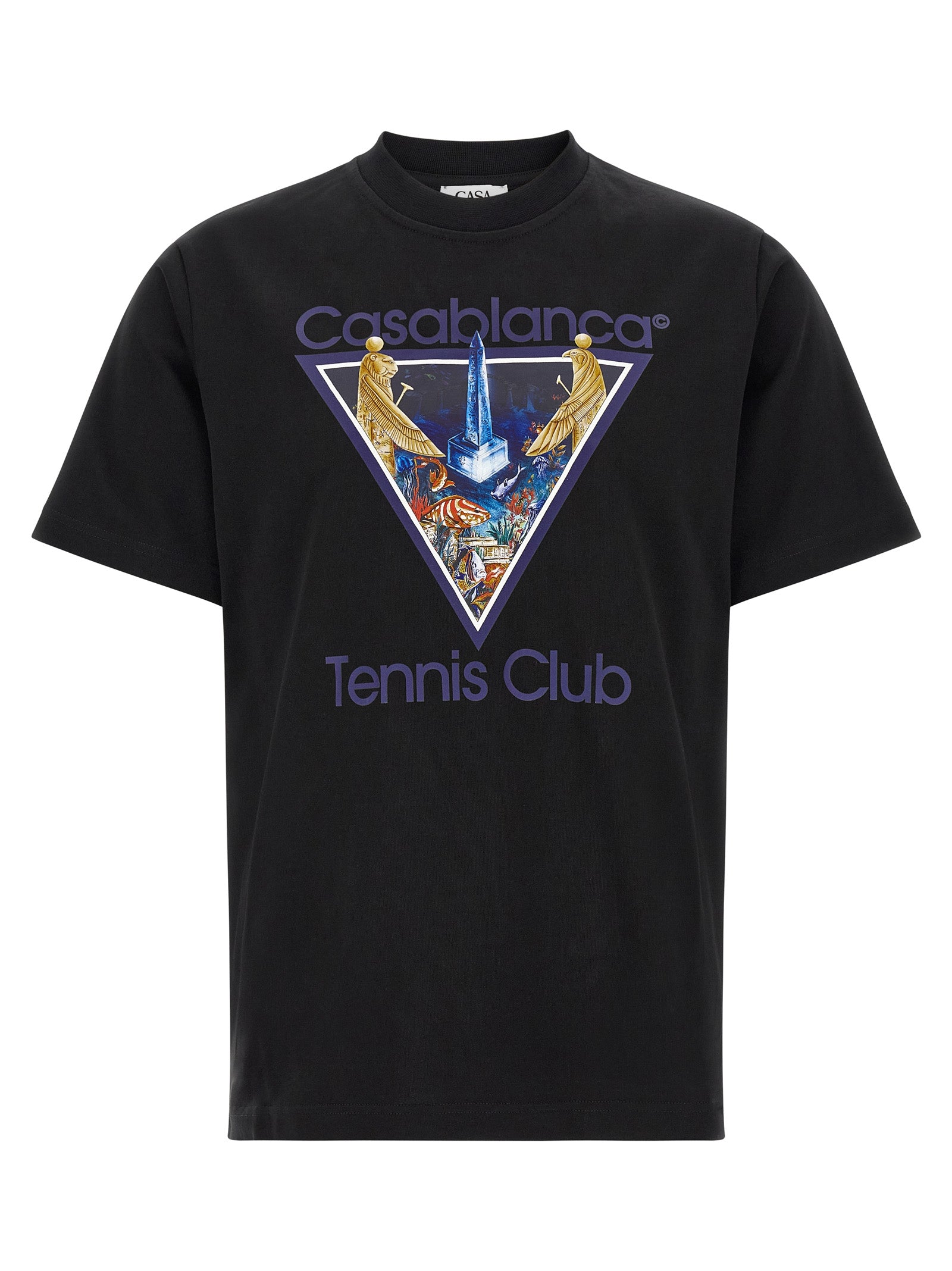 Casablanca Men 'Monde Perdu Tennis Club Icon' Print T-Shirt CASABLANCA