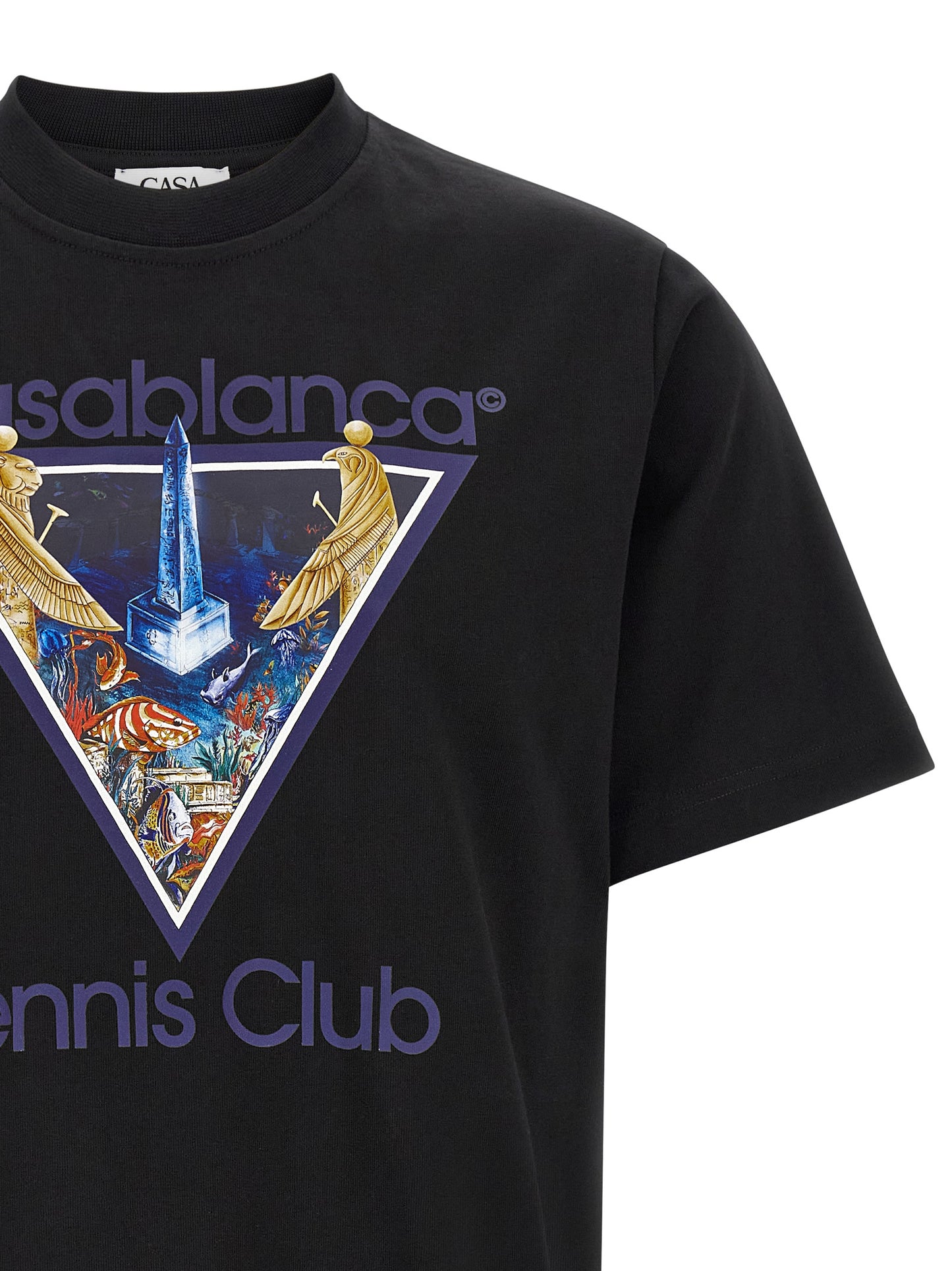 Casablanca Men 'Monde Perdu Tennis Club Icon' Print T-Shirt CASABLANCA