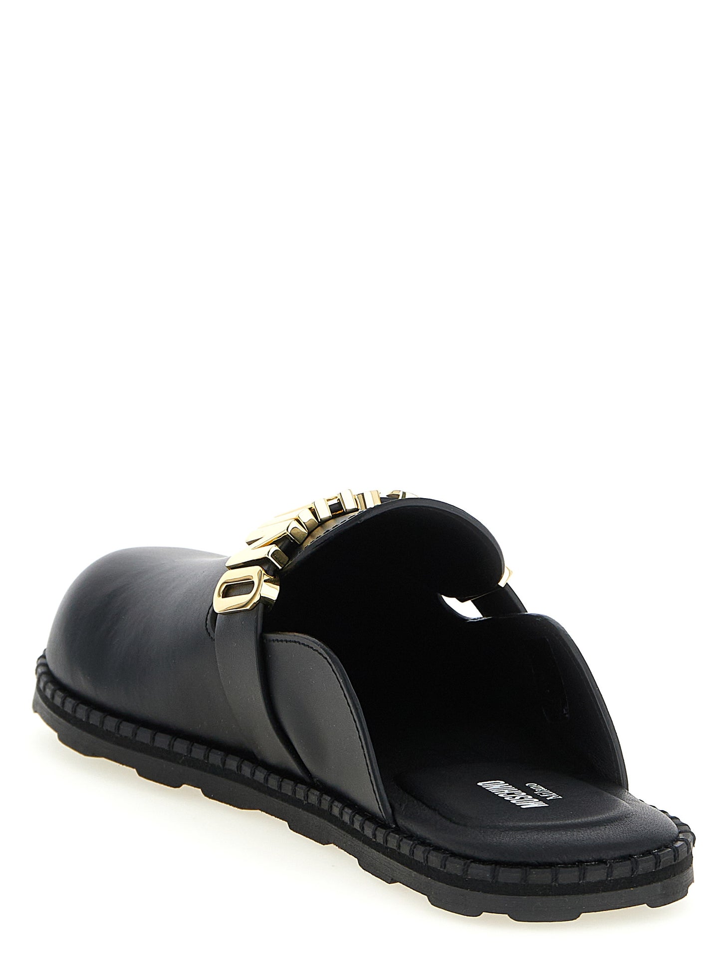 Moschino Men Leather Sabots MOSCHINO
