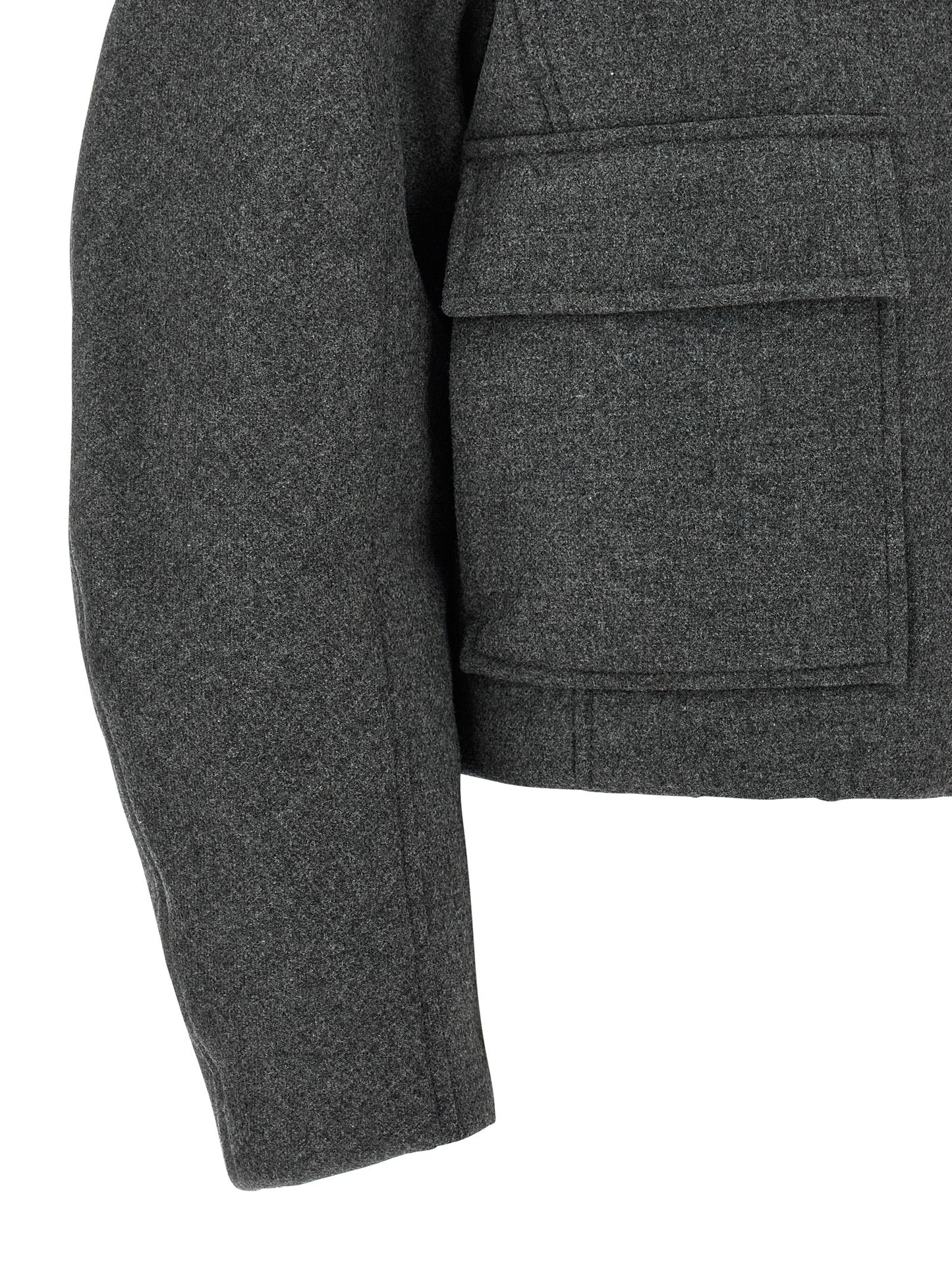 Brunello Cucinelli Women Shearling Collar Cropped Jacket BRUNELLO CUCINELLI