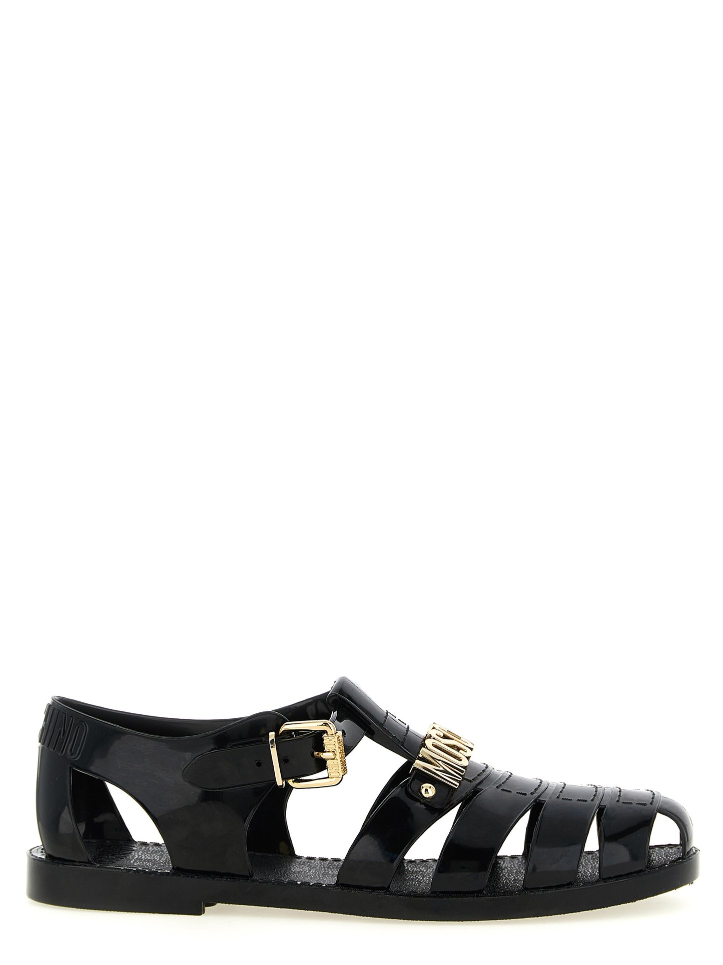 Moschino Men Jelly Sandals With Lettering Logo MOSCHINO