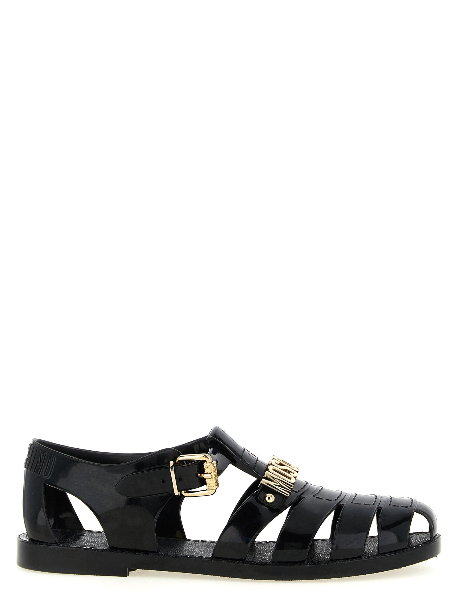 Moschino Men Jelly Sandals With Lettering Logo MOSCHINO