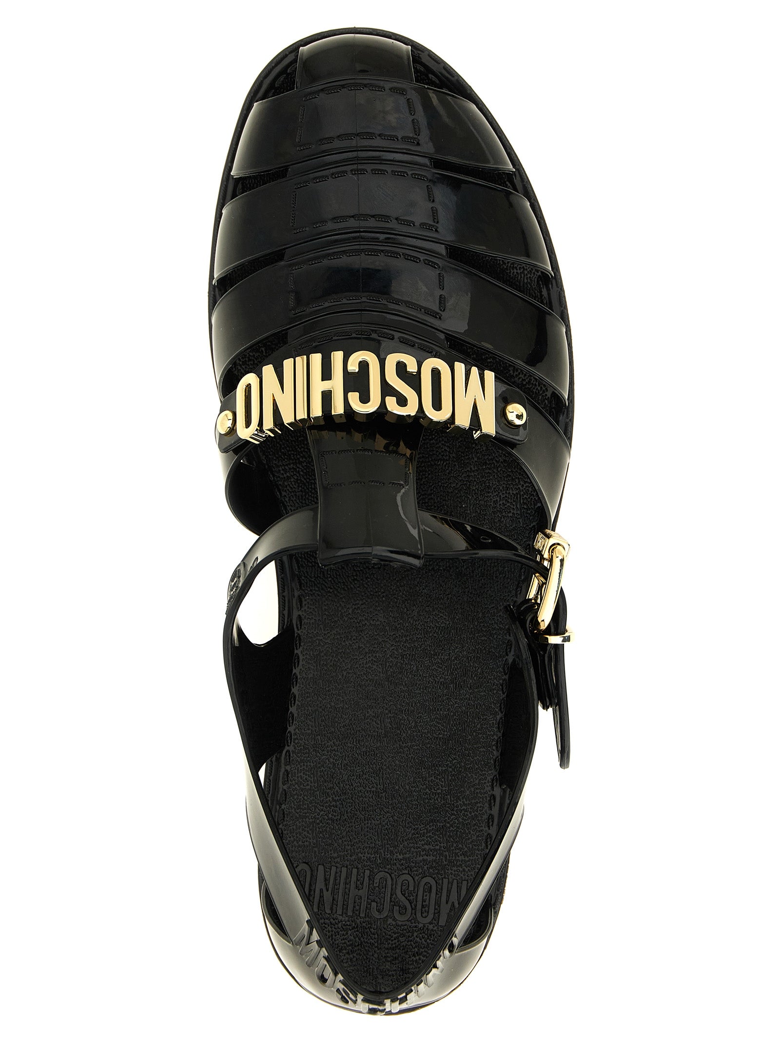 Moschino Men Jelly Sandals With Lettering Logo MOSCHINO