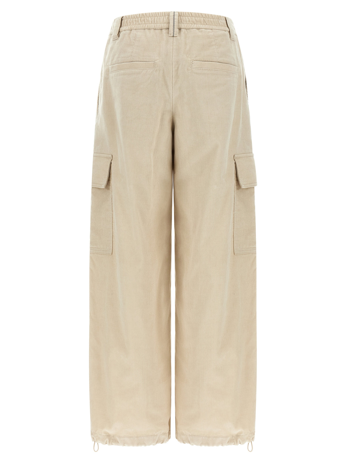 Brunello Cucinelli Women Beige 'Baggy Cargo' Pants BRUNELLO CUCINELLI