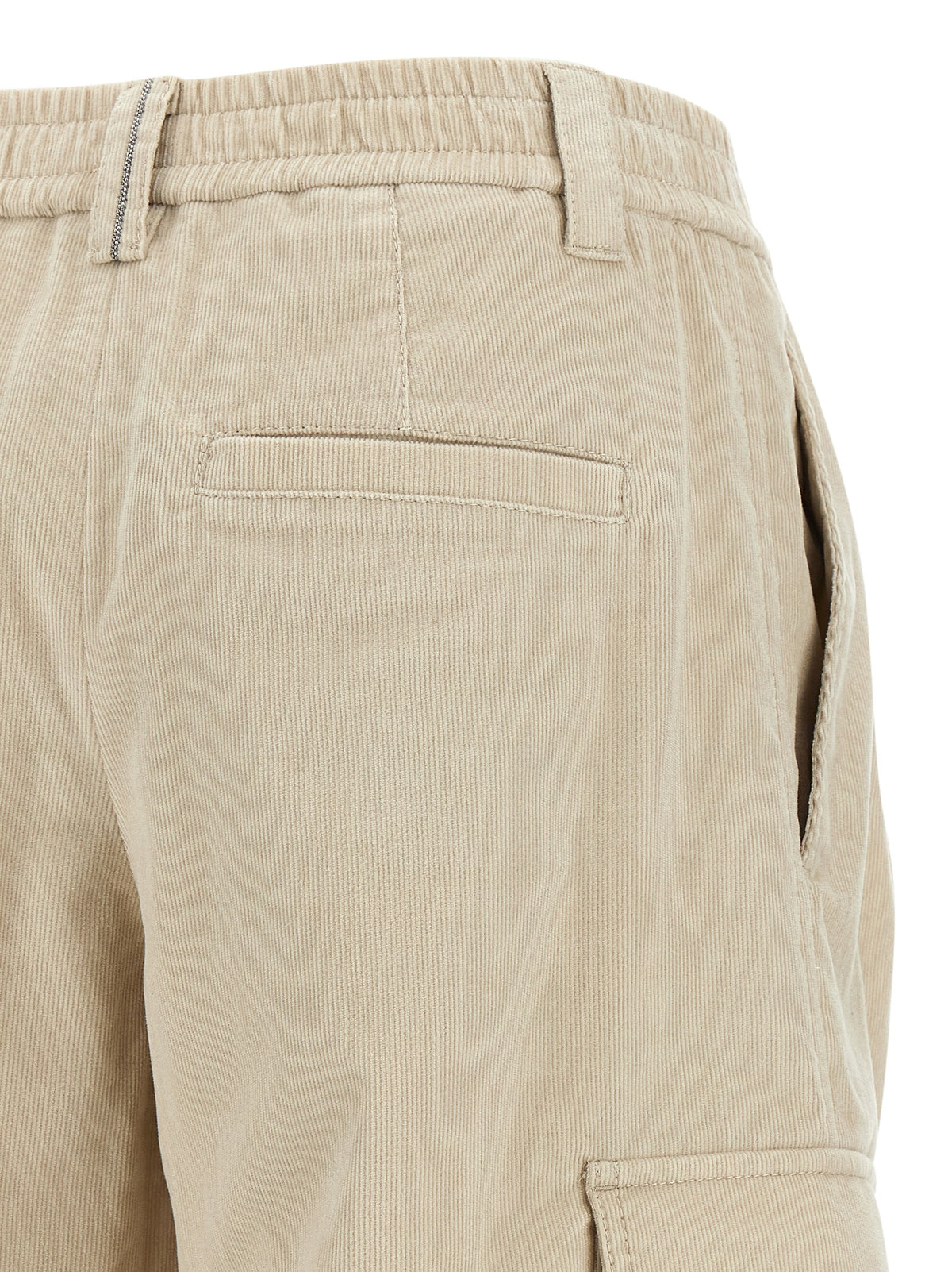 Brunello Cucinelli Women Beige 'Baggy Cargo' Pants BRUNELLO CUCINELLI