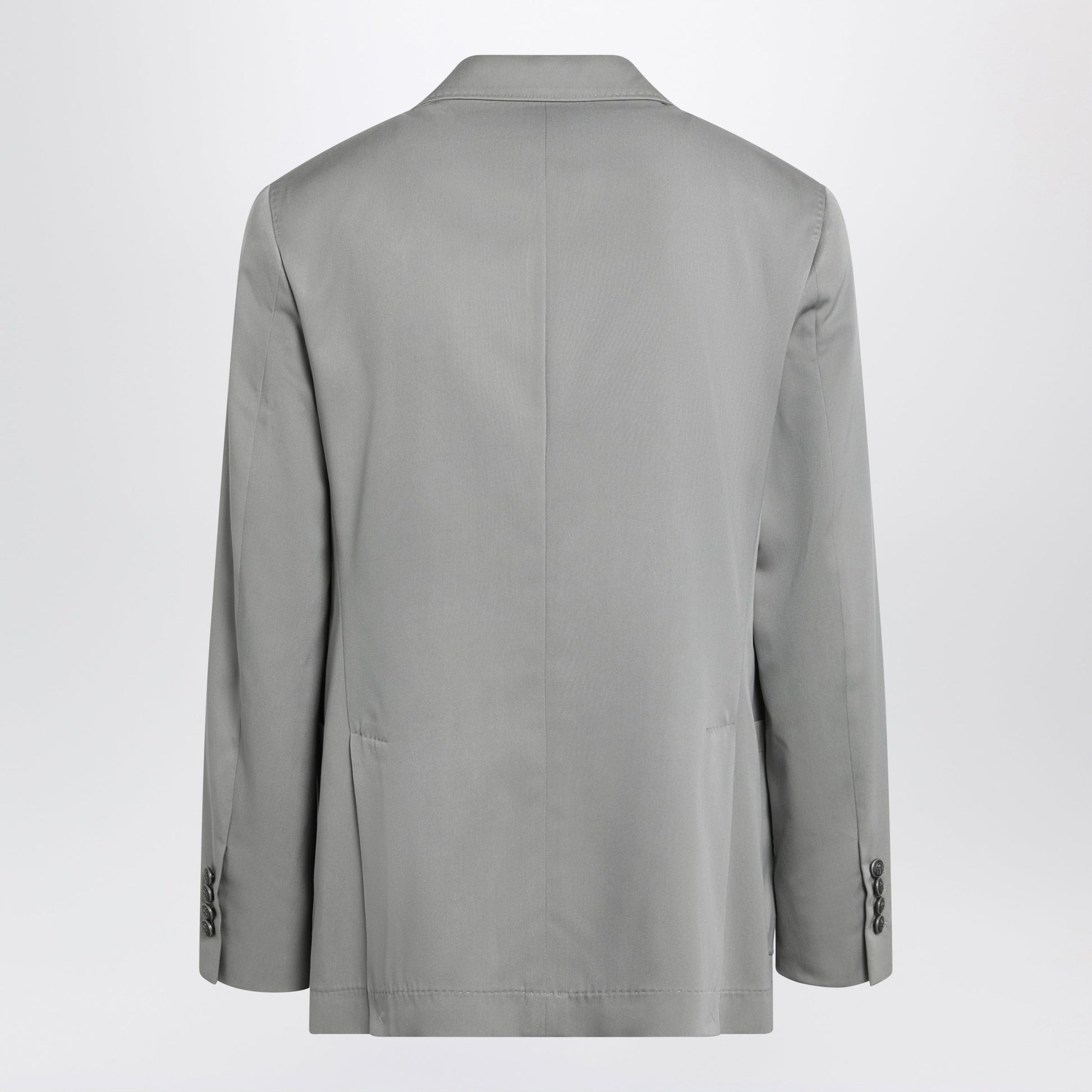 Brunello Cucinelli Double-Breasted Silk Blazer In Khaki Men BRUNELLO CUCINELLI
