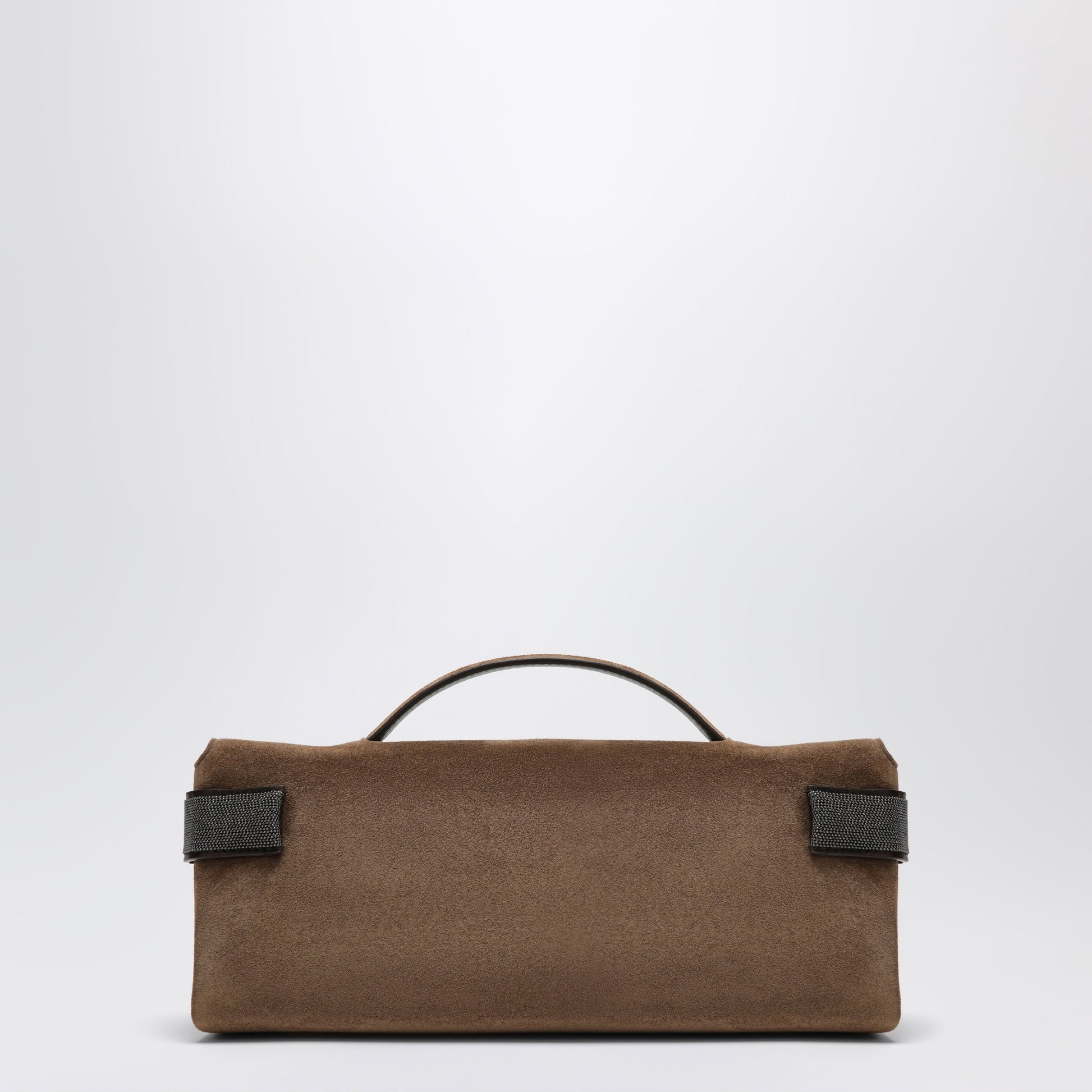 Brunello Cucinelli Essence Caramel Suede Clutch Bag Women BRUNELLO CUCINELLI
