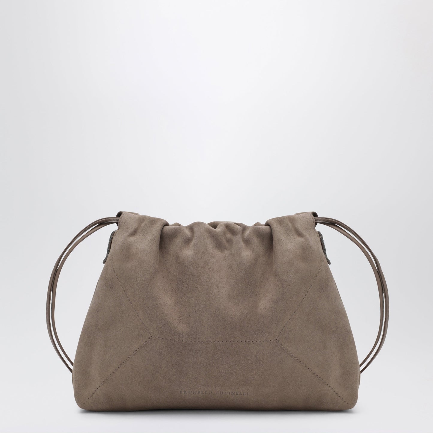 Brunello Cucinelli Bc Duo Pouch Brown Suede Bag With Monile Detail Women BRUNELLO CUCINELLI