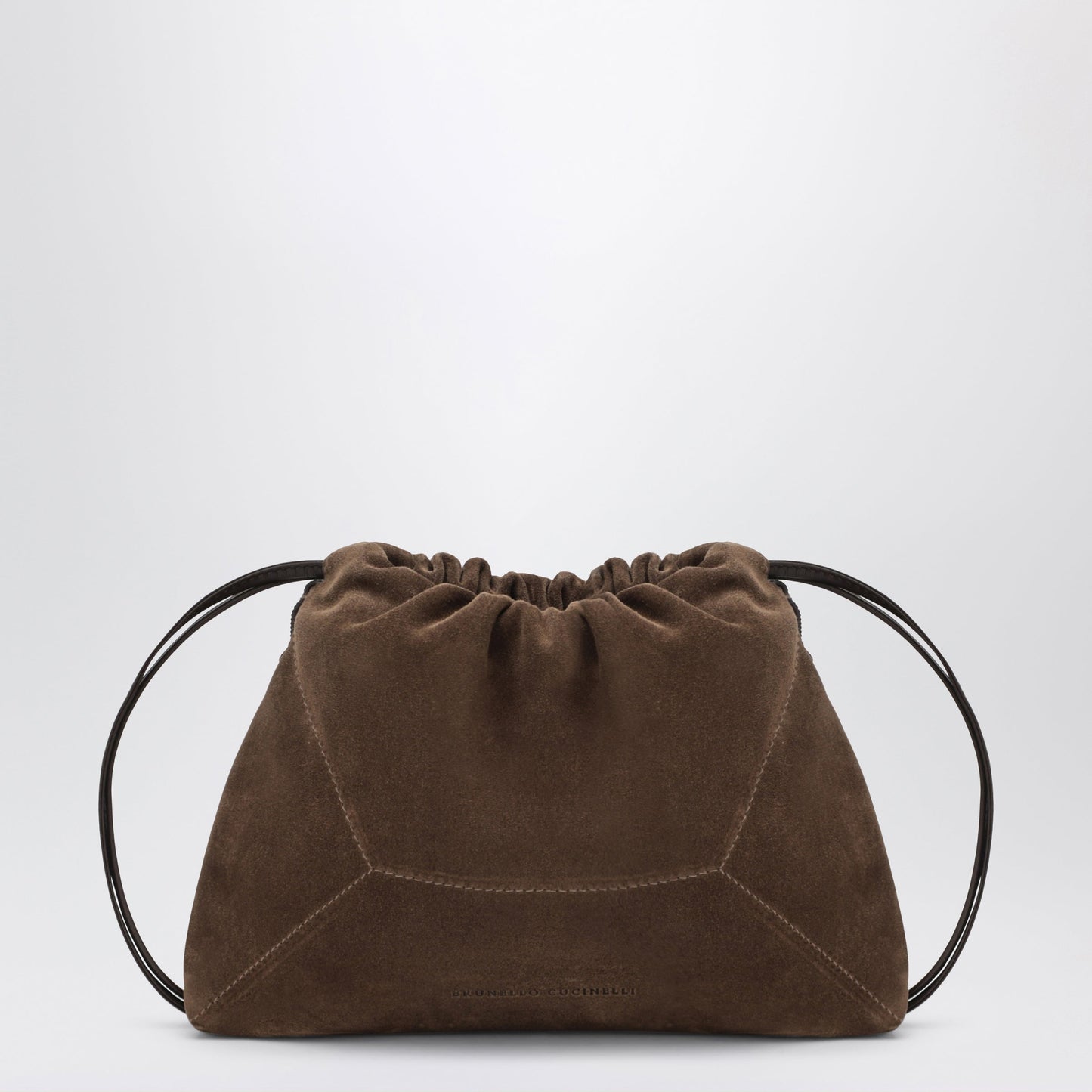 Brunello Cucinelli Caramel Suede Bc Duo Pouch Bag With Monile Women BRUNELLO CUCINELLI