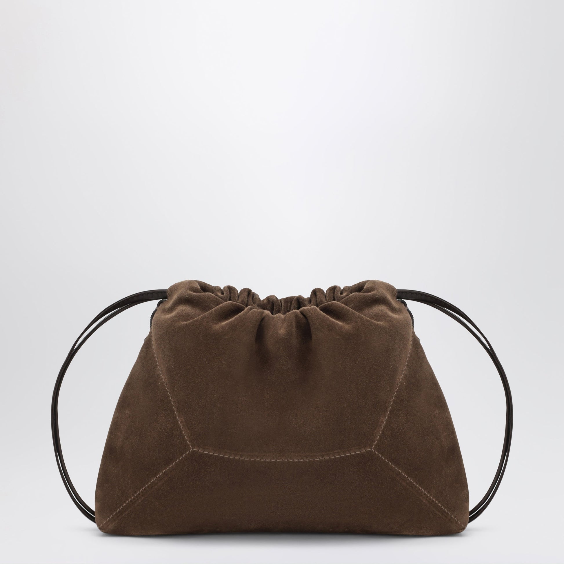 Brunello Cucinelli Caramel Suede Bc Duo Pouch Bag With Monile Women BRUNELLO CUCINELLI