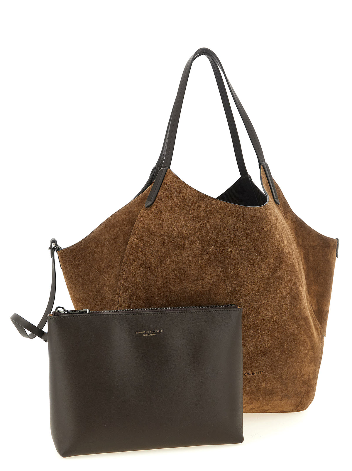 Brunello Cucinelli Women Reversible Lizard Effect Leather Duo Shopping Bag BRUNELLO CUCINELLI