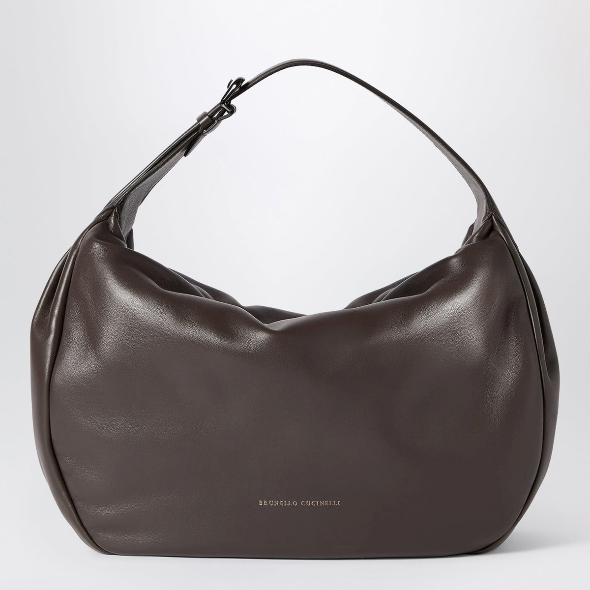 Brunello Cucinelli Brown Hobo Boule Bag In Nappa Leather Women BRUNELLO CUCINELLI