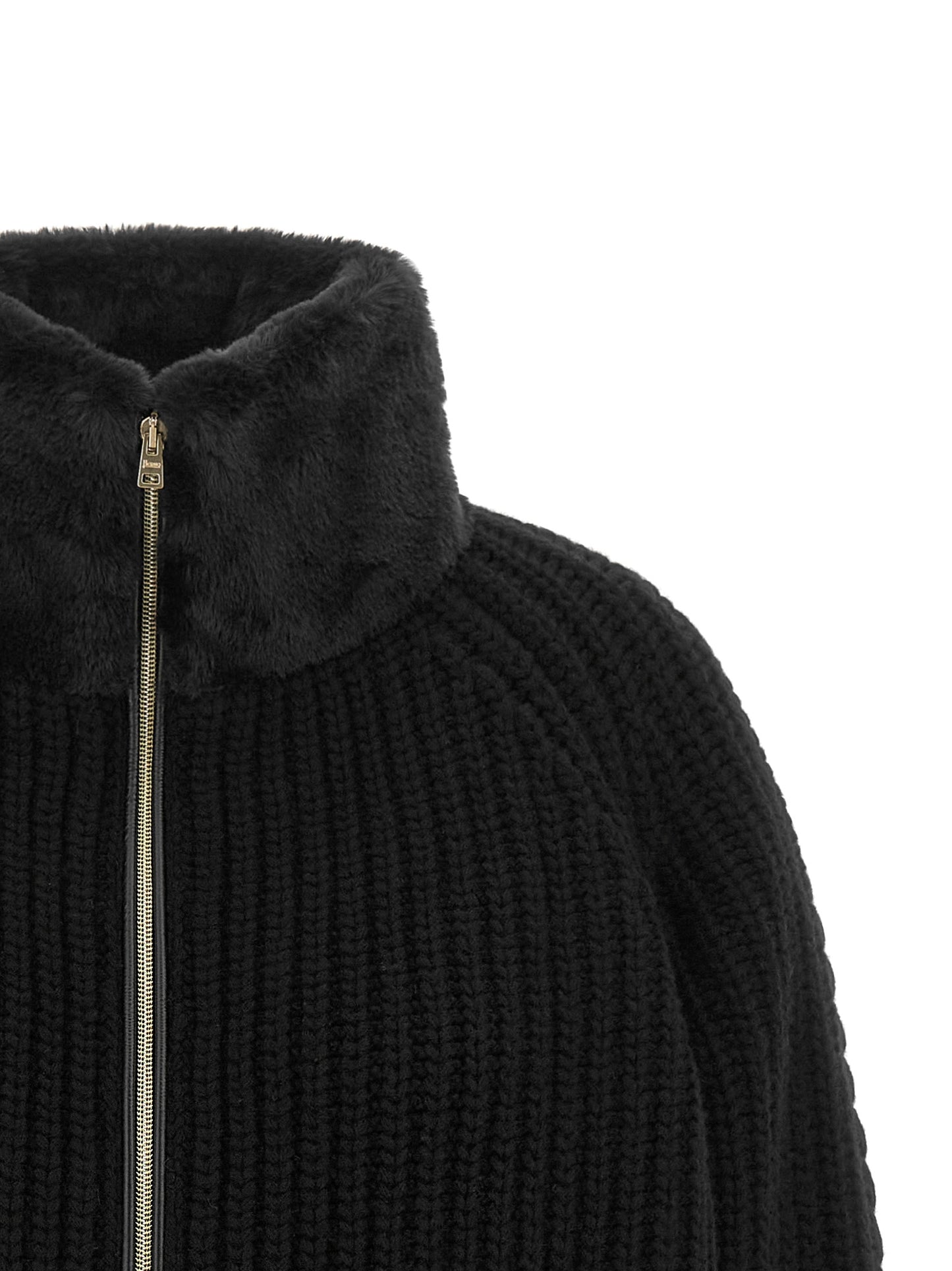 Herno Women Cardigan With Fur Insert HERNO