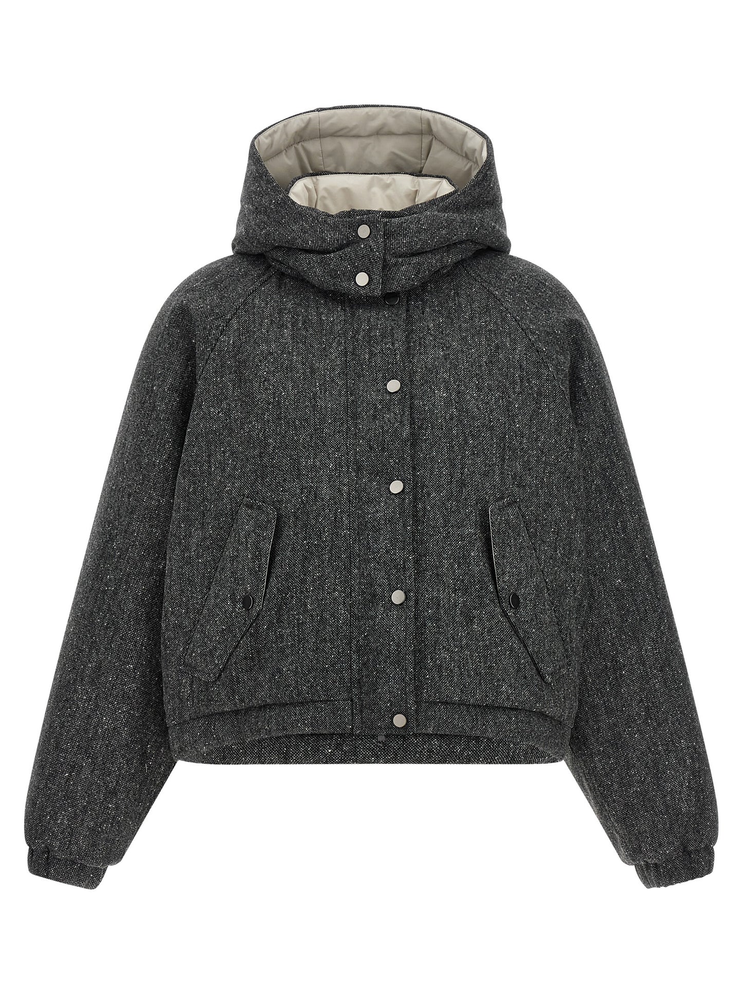 Brunello Cucinelli Women 'Shiny Zipper Pull' Down Jacket BRUNELLO CUCINELLI