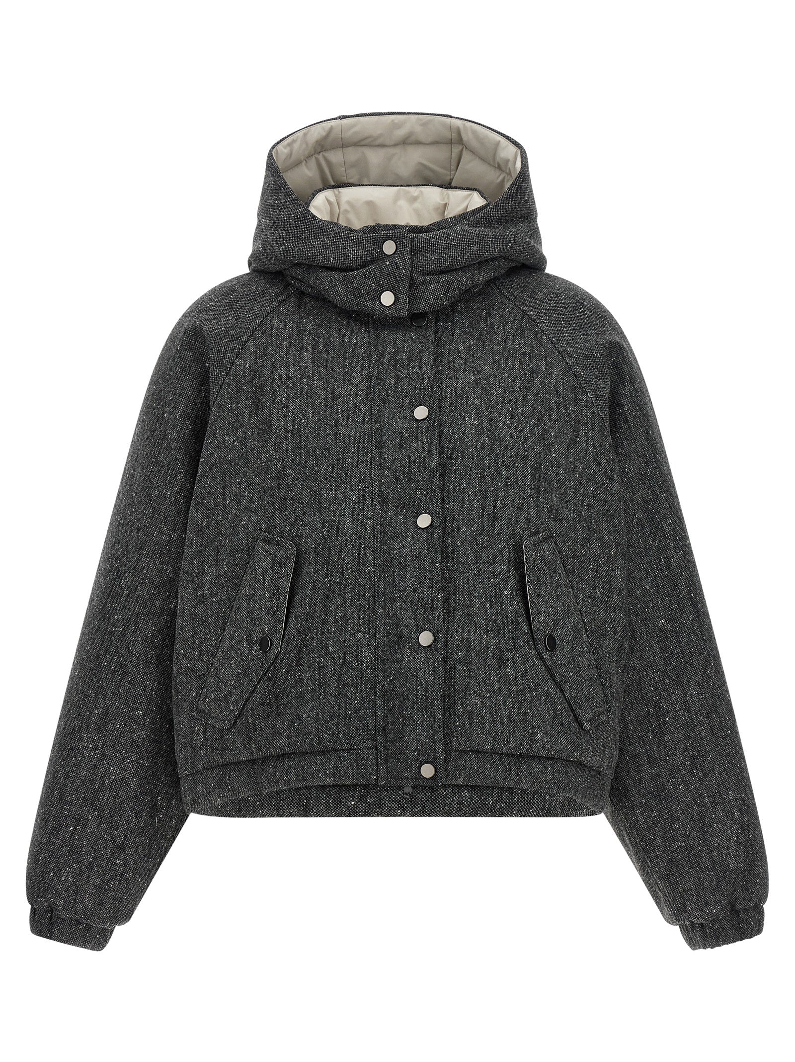 Brunello Cucinelli Women 'Shiny Zipper Pull' Down Jacket BRUNELLO CUCINELLI