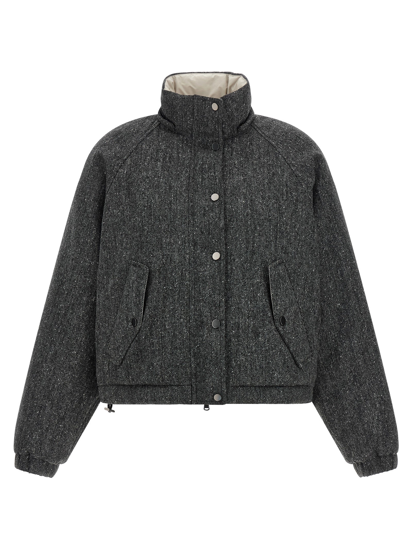 Brunello Cucinelli Women 'Shiny Zipper Pull' Down Jacket BRUNELLO CUCINELLI