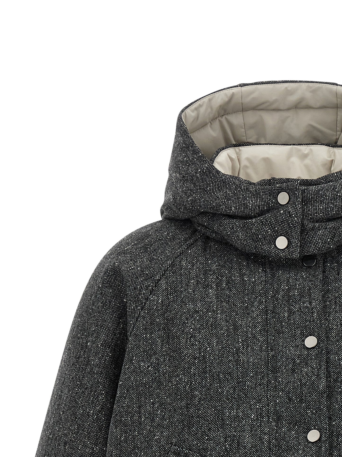Brunello Cucinelli Women 'Shiny Zipper Pull' Down Jacket BRUNELLO CUCINELLI