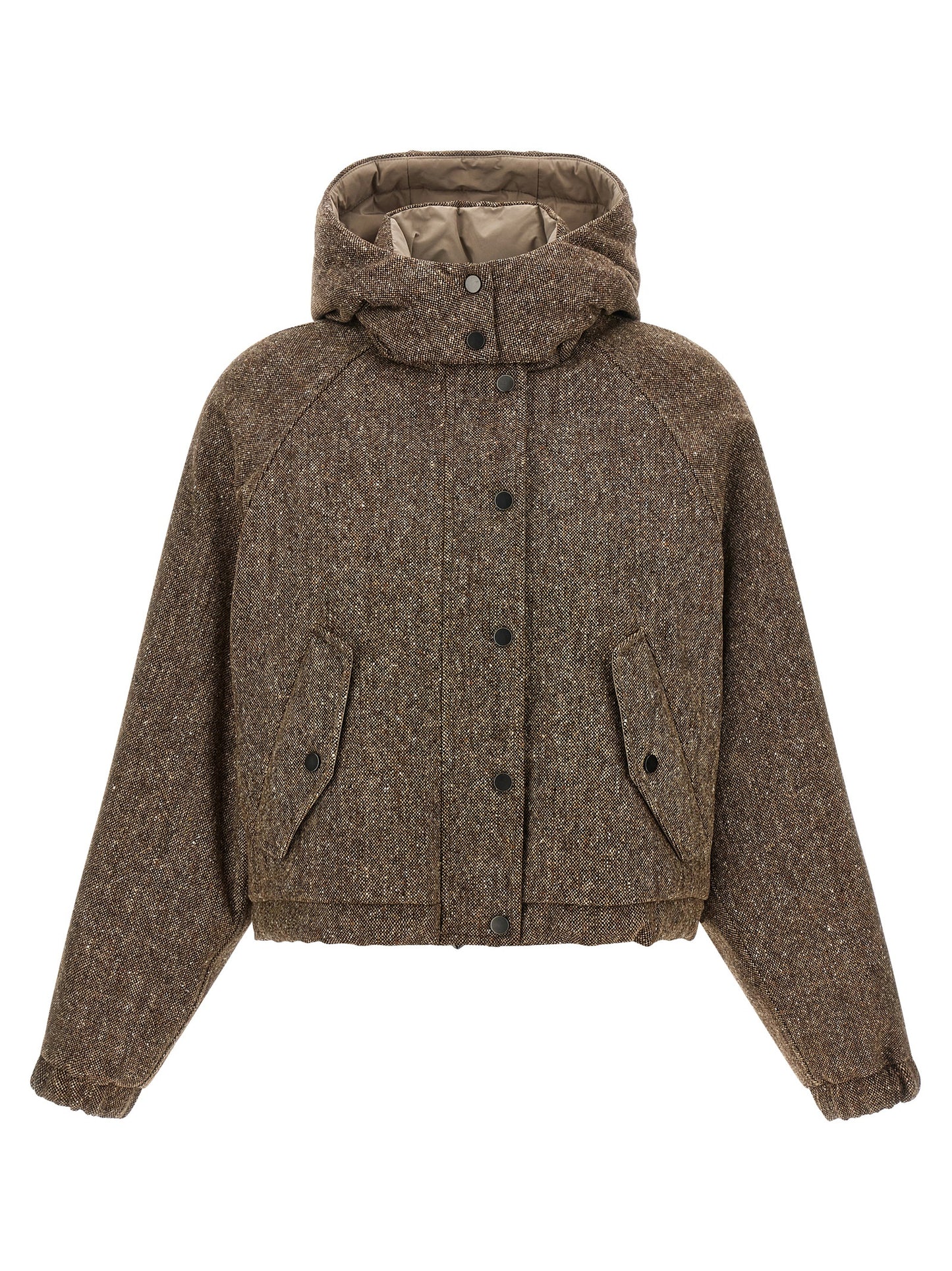 Brunello Cucinelli Women Donegal Tweed Down Jacket BRUNELLO CUCINELLI