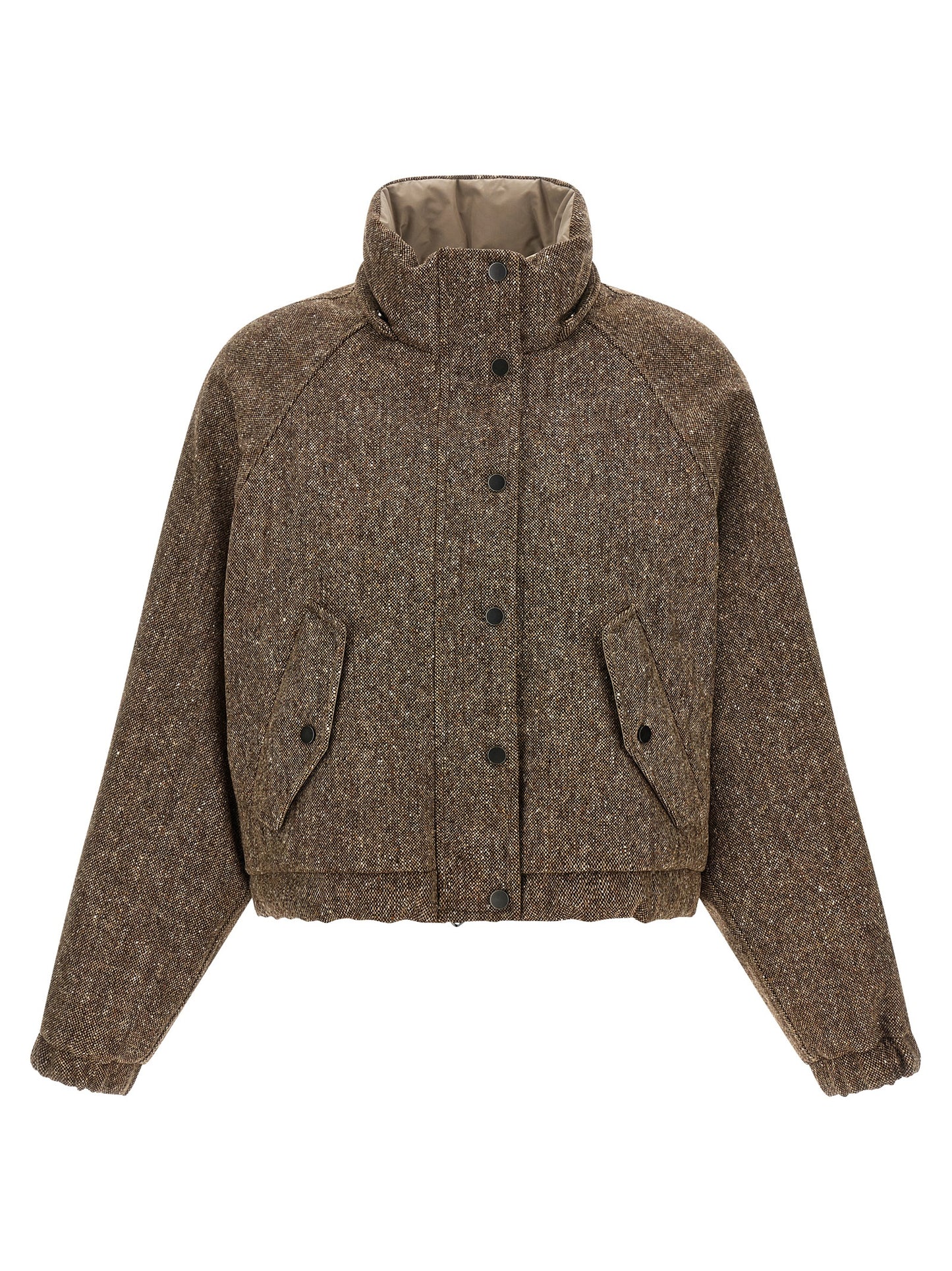 Brunello Cucinelli Women Donegal Tweed Down Jacket BRUNELLO CUCINELLI