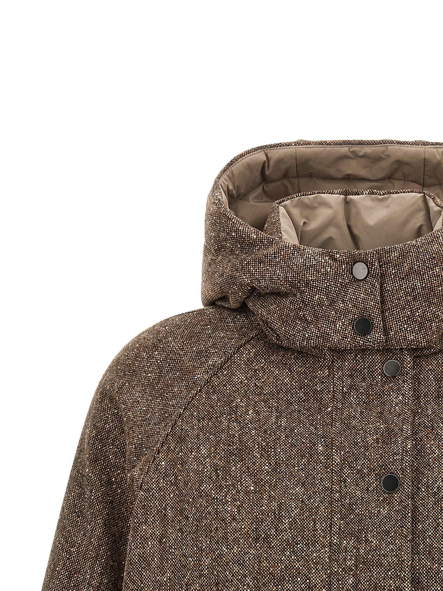 Brunello Cucinelli Women Donegal Tweed Down Jacket BRUNELLO CUCINELLI