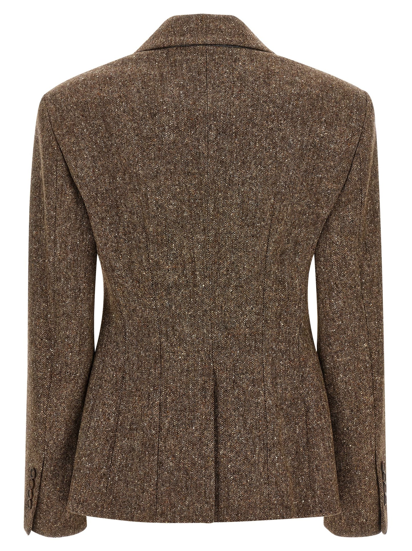 Brunello Cucinelli Women Donegal Wool Double-Breasted Blazer BRUNELLO CUCINELLI
