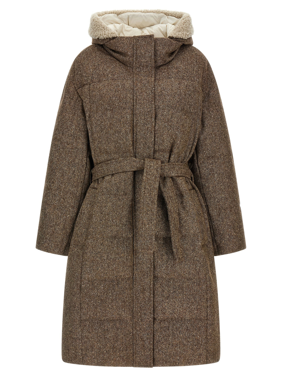 Brunello Cucinelli Women 'Shiny Zipper Pull' Down Jacket BRUNELLO CUCINELLI