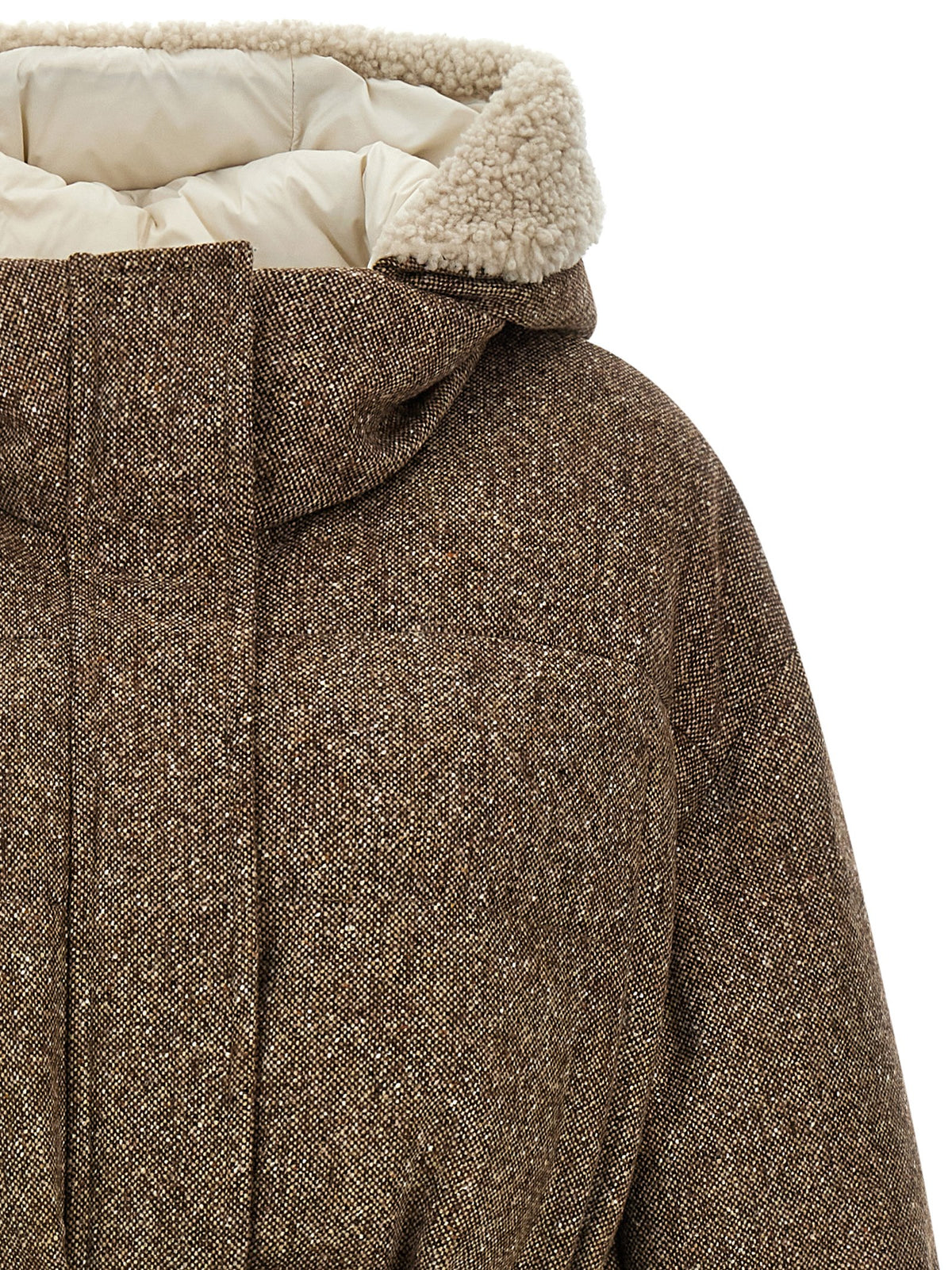 Brunello Cucinelli Women 'Shiny Zipper Pull' Down Jacket BRUNELLO CUCINELLI