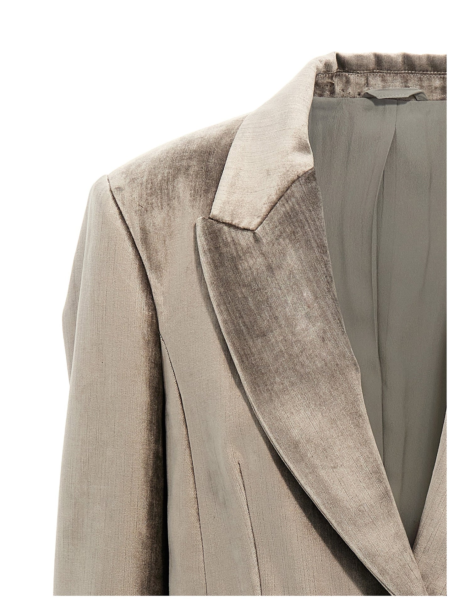 Brunello Cucinelli Women Single-Breasted Chenille Blazer BRUNELLO CUCINELLI