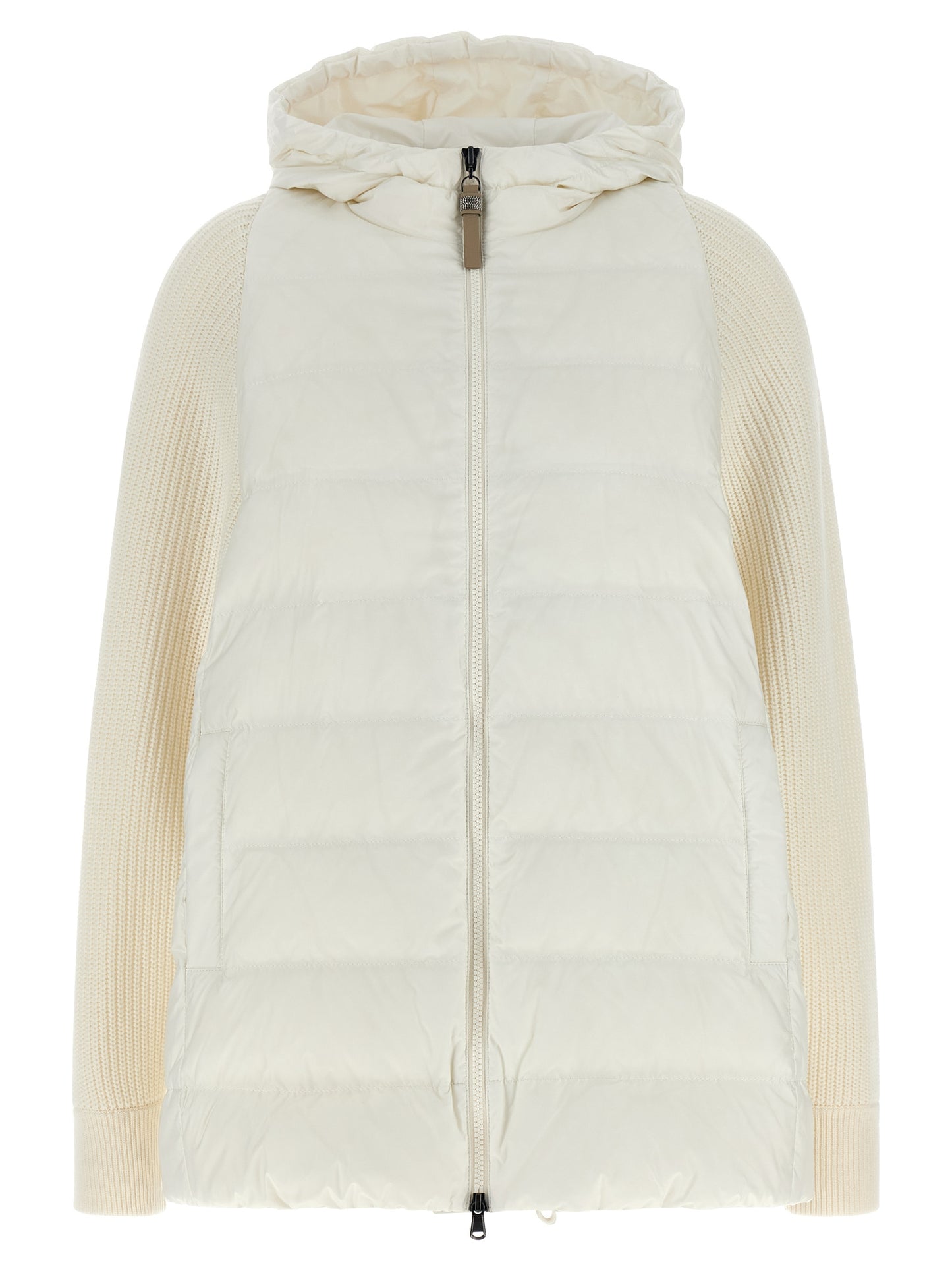 Brunello Cucinelli Women 'Shiny Zipper Pull' Down Jacket BRUNELLO CUCINELLI