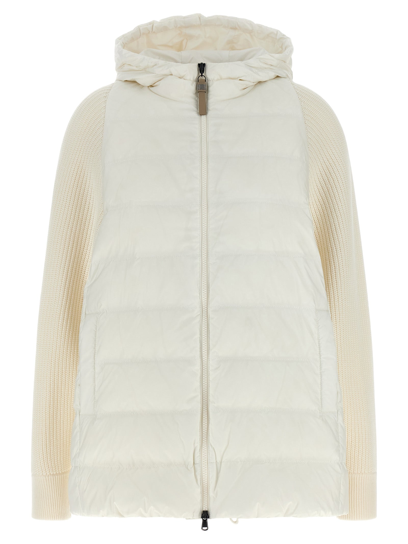 Brunello Cucinelli Women 'Shiny Zipper Pull' Down Jacket BRUNELLO CUCINELLI