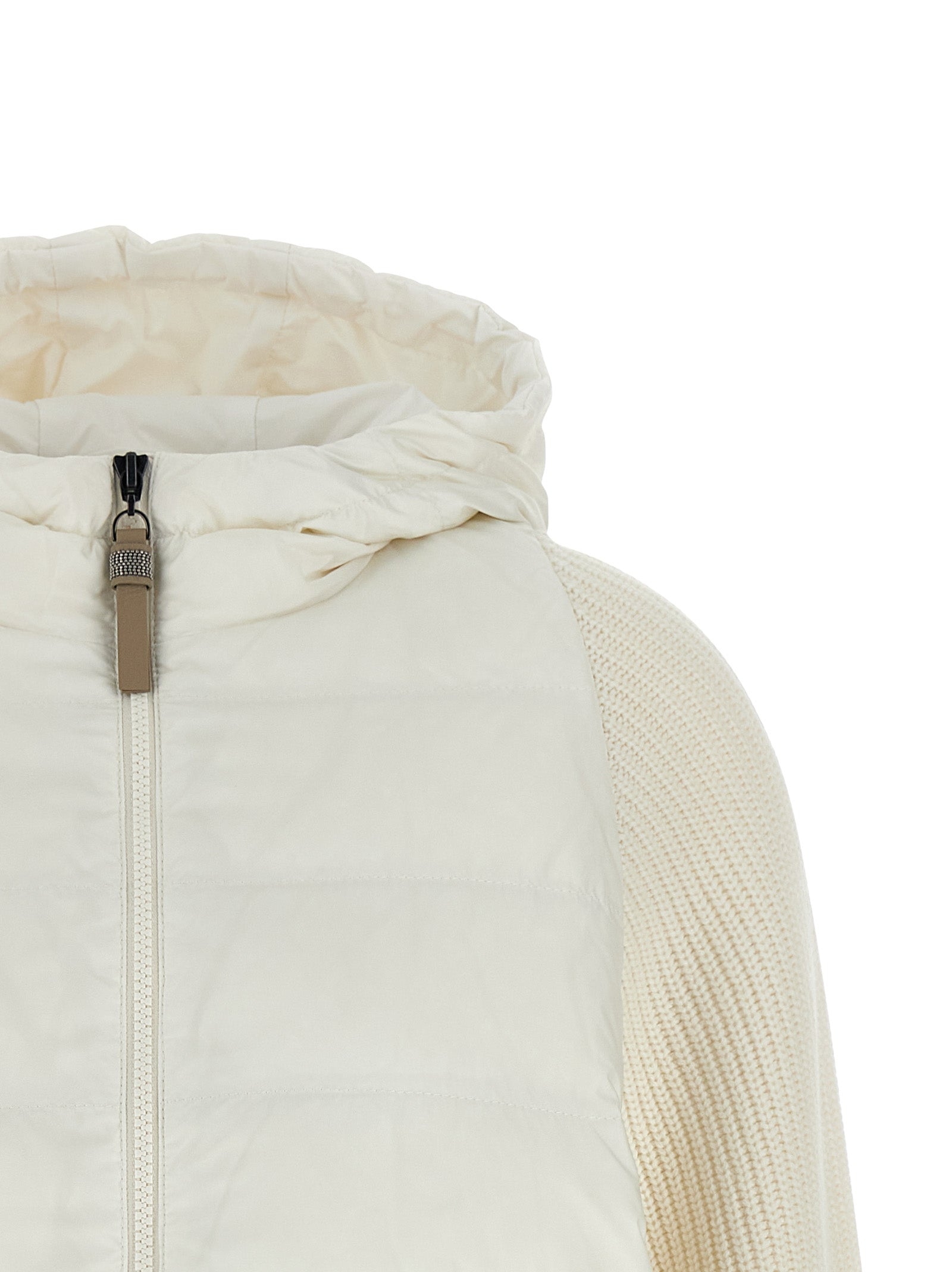 Brunello Cucinelli Women 'Shiny Zipper Pull' Down Jacket BRUNELLO CUCINELLI
