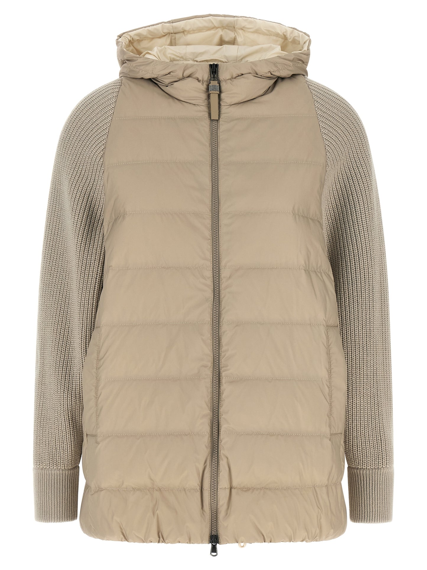 Brunello Cucinelli Women 'Shiny Zipper Pull' Down Jacket BRUNELLO CUCINELLI