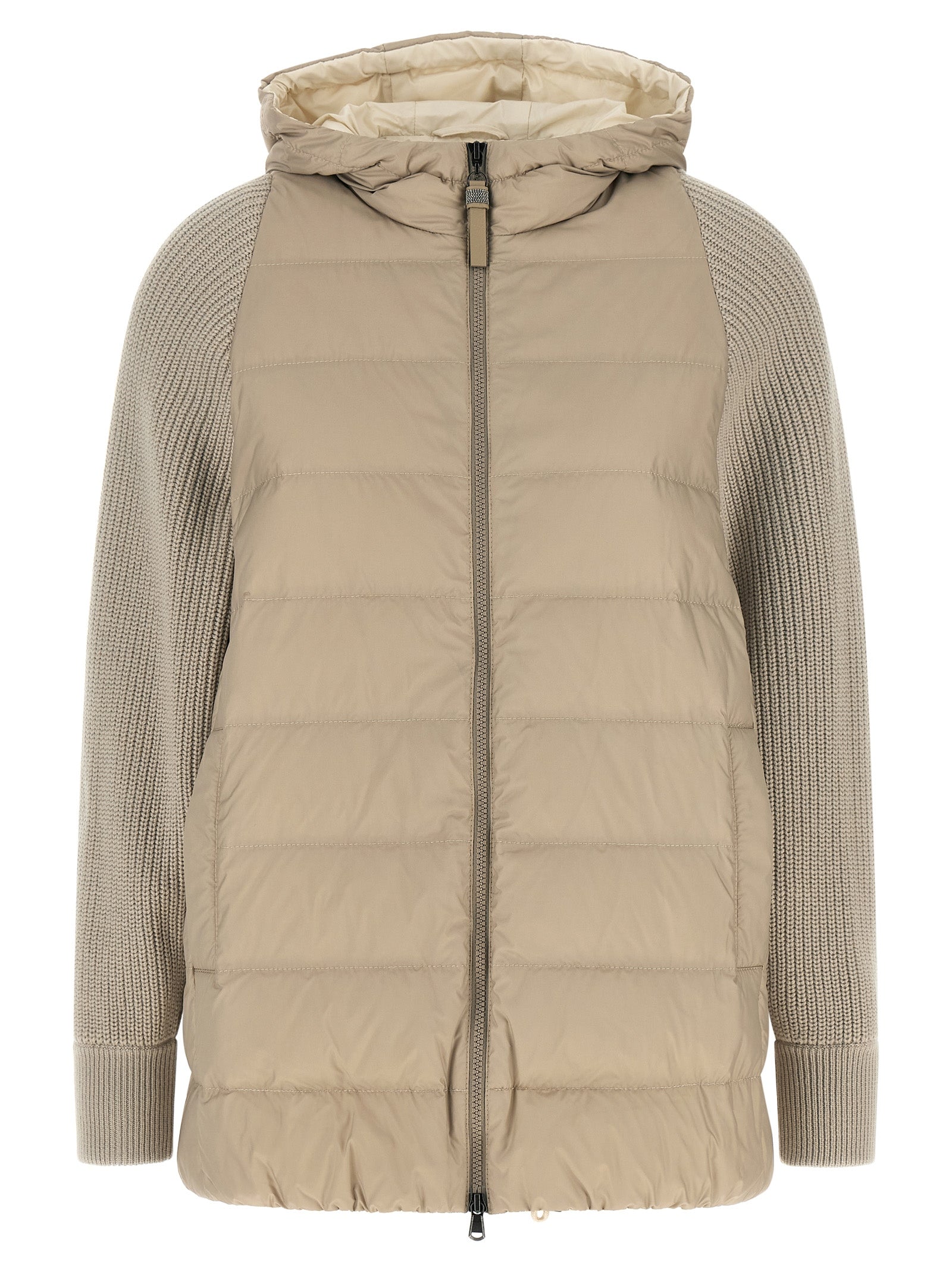 Brunello Cucinelli Women 'Shiny Zipper Pull' Down Jacket BRUNELLO CUCINELLI