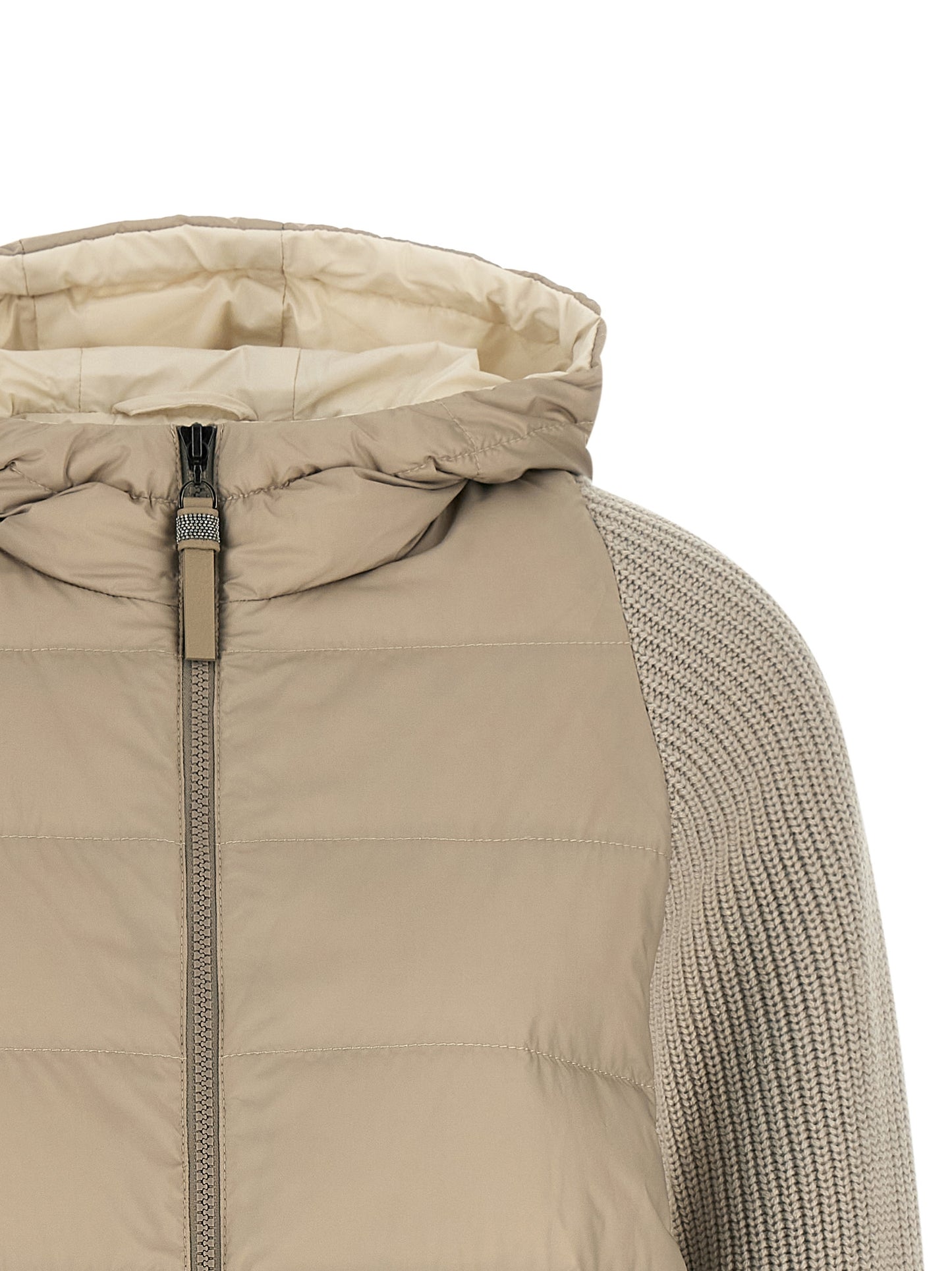 Brunello Cucinelli Women 'Shiny Zipper Pull' Down Jacket BRUNELLO CUCINELLI